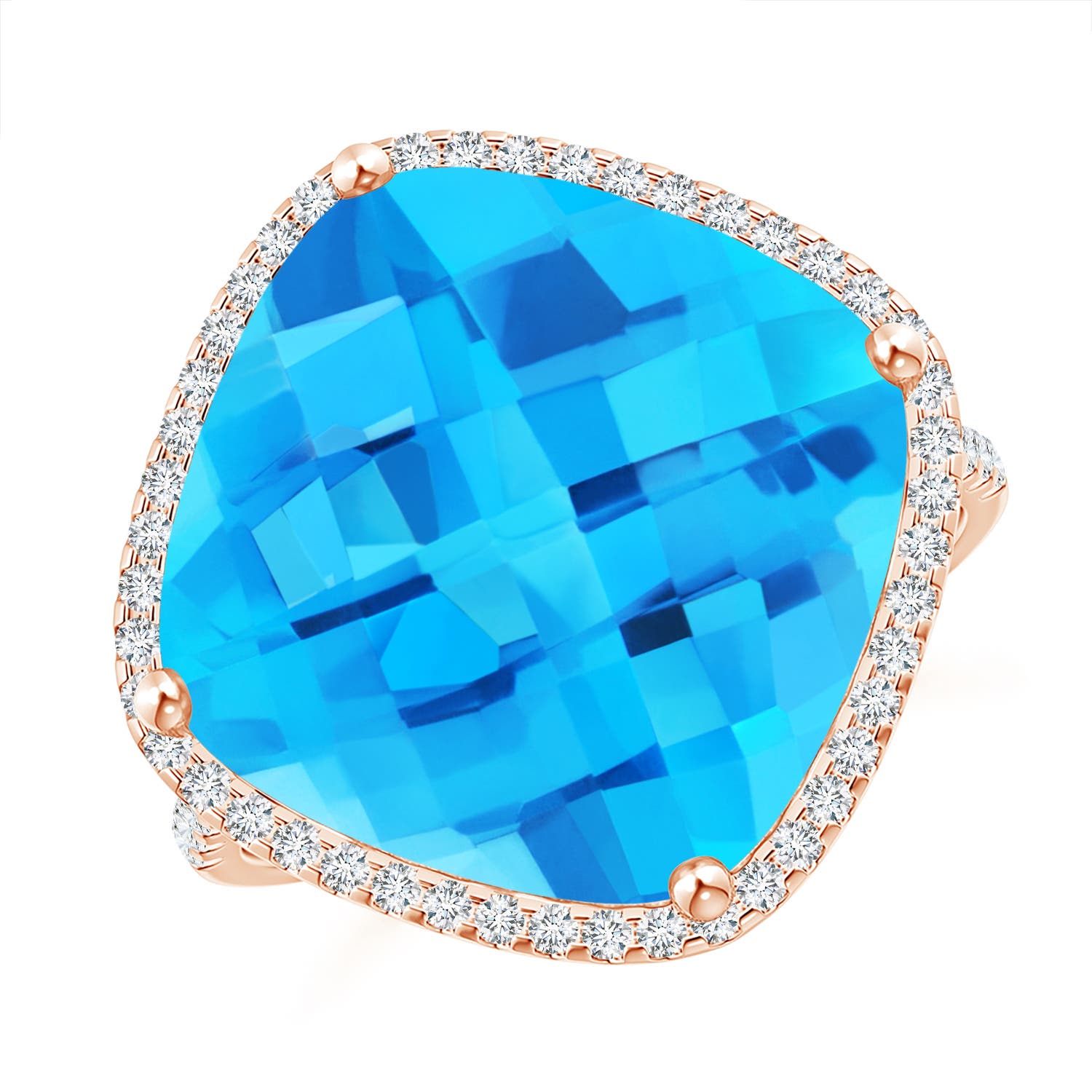 AA - Swiss Blue Topaz / 11.64 CT / 14 KT Rose Gold