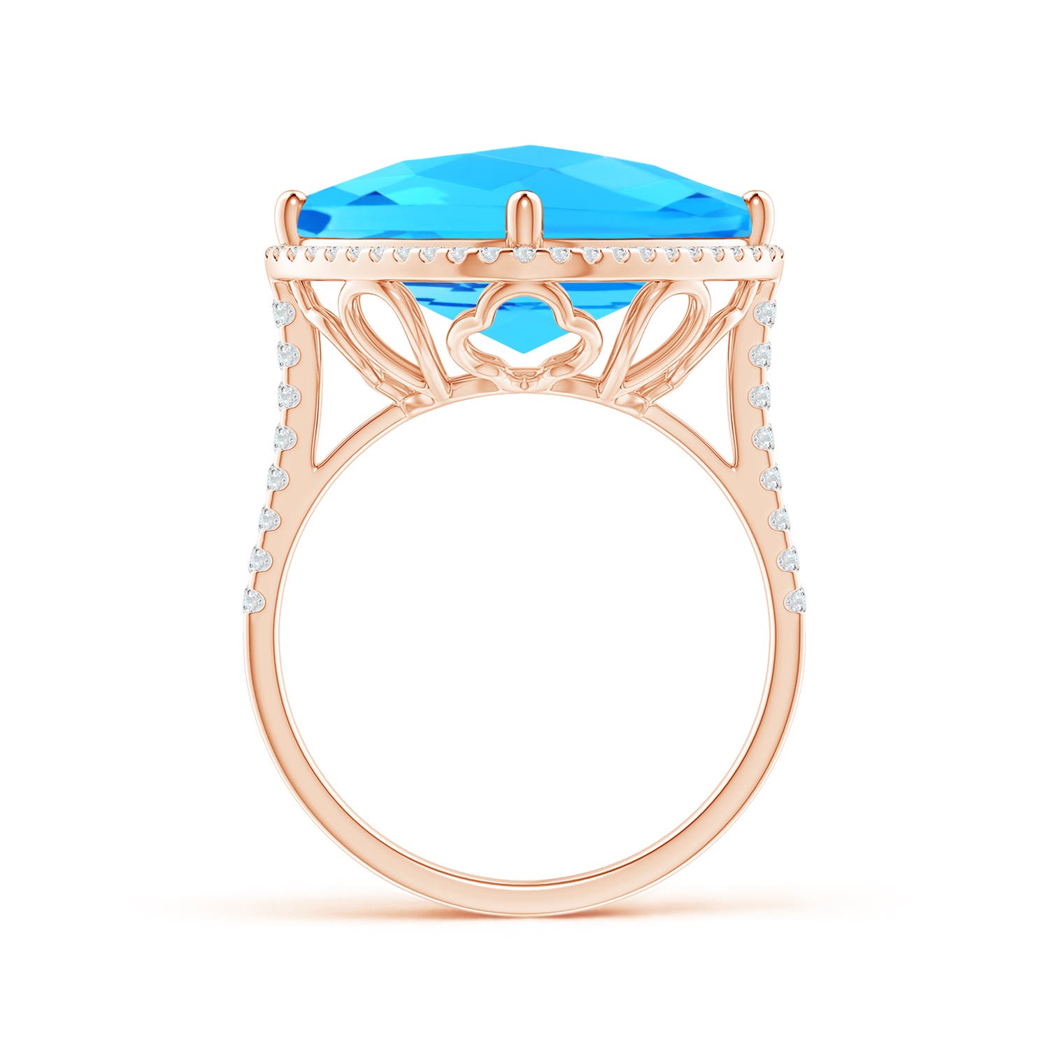 AA - Swiss Blue Topaz / 11.64 CT / 14 KT Rose Gold