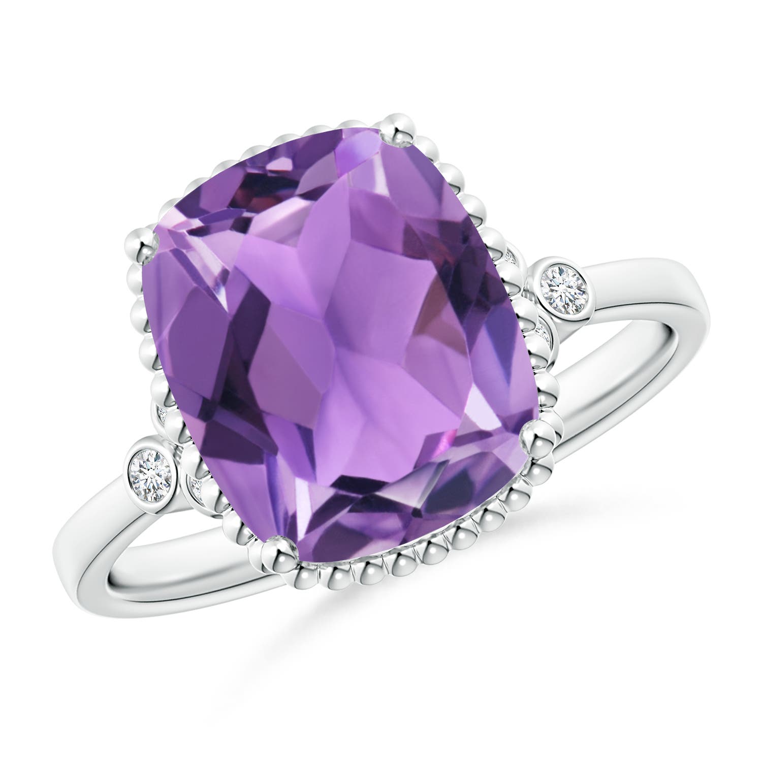 AA - Amethyst / 3.58 CT / 14 KT White Gold