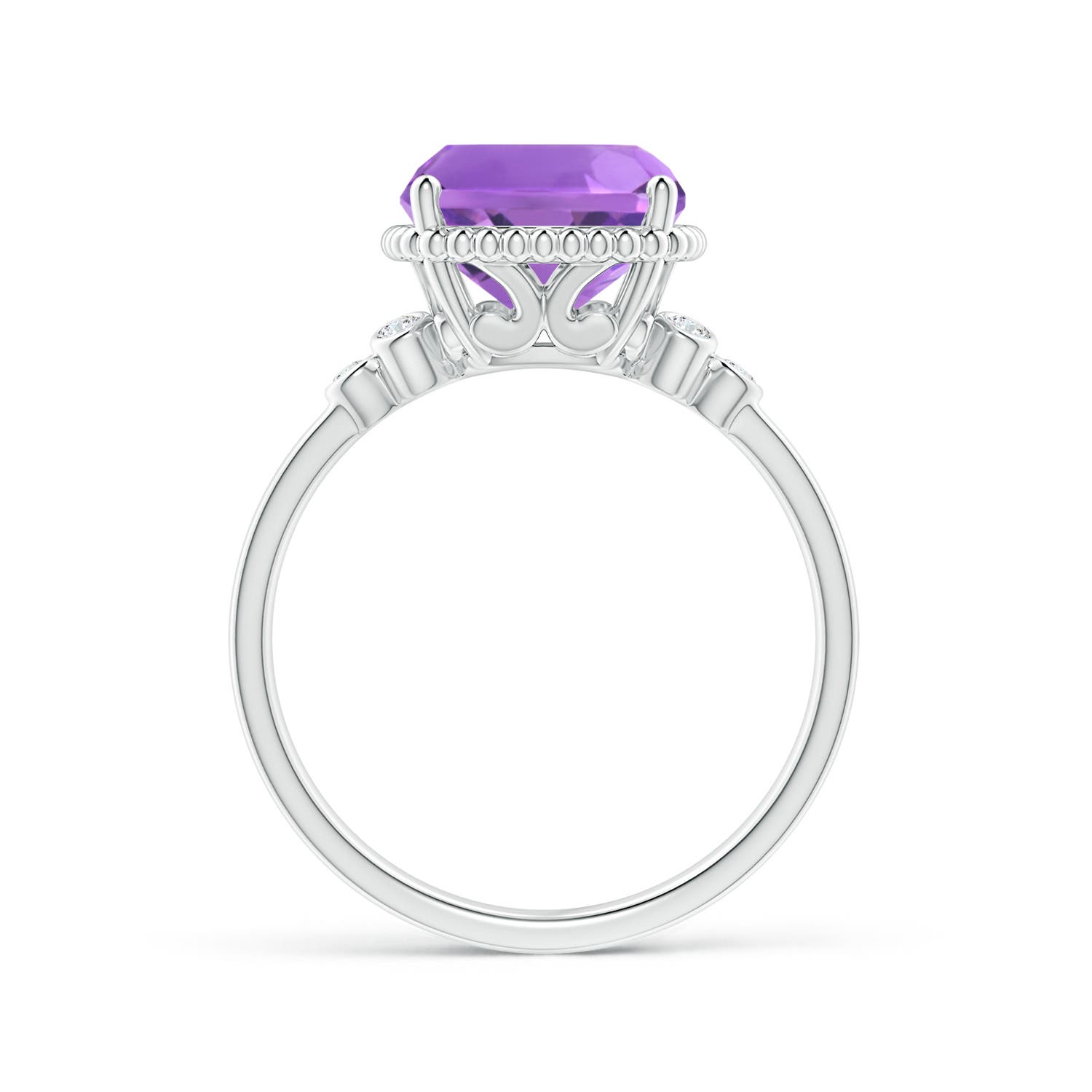 AA - Amethyst / 3.58 CT / 14 KT White Gold