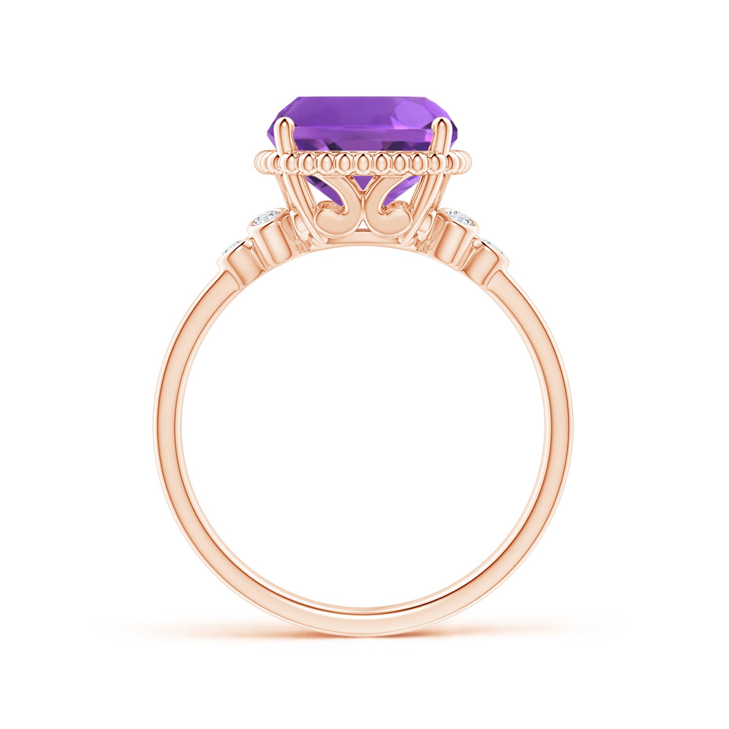 AAA - Amethyst / 3.58 CT / 14 KT Rose Gold