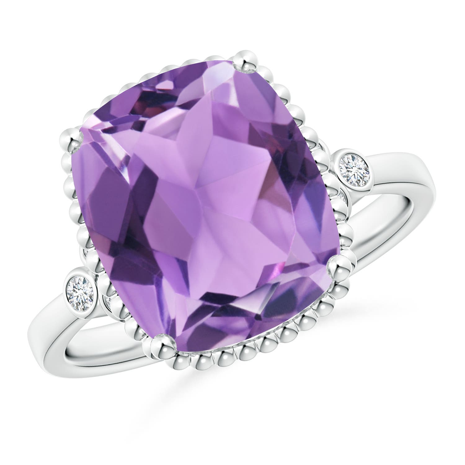 A - Amethyst / 4.71 CT / 14 KT White Gold