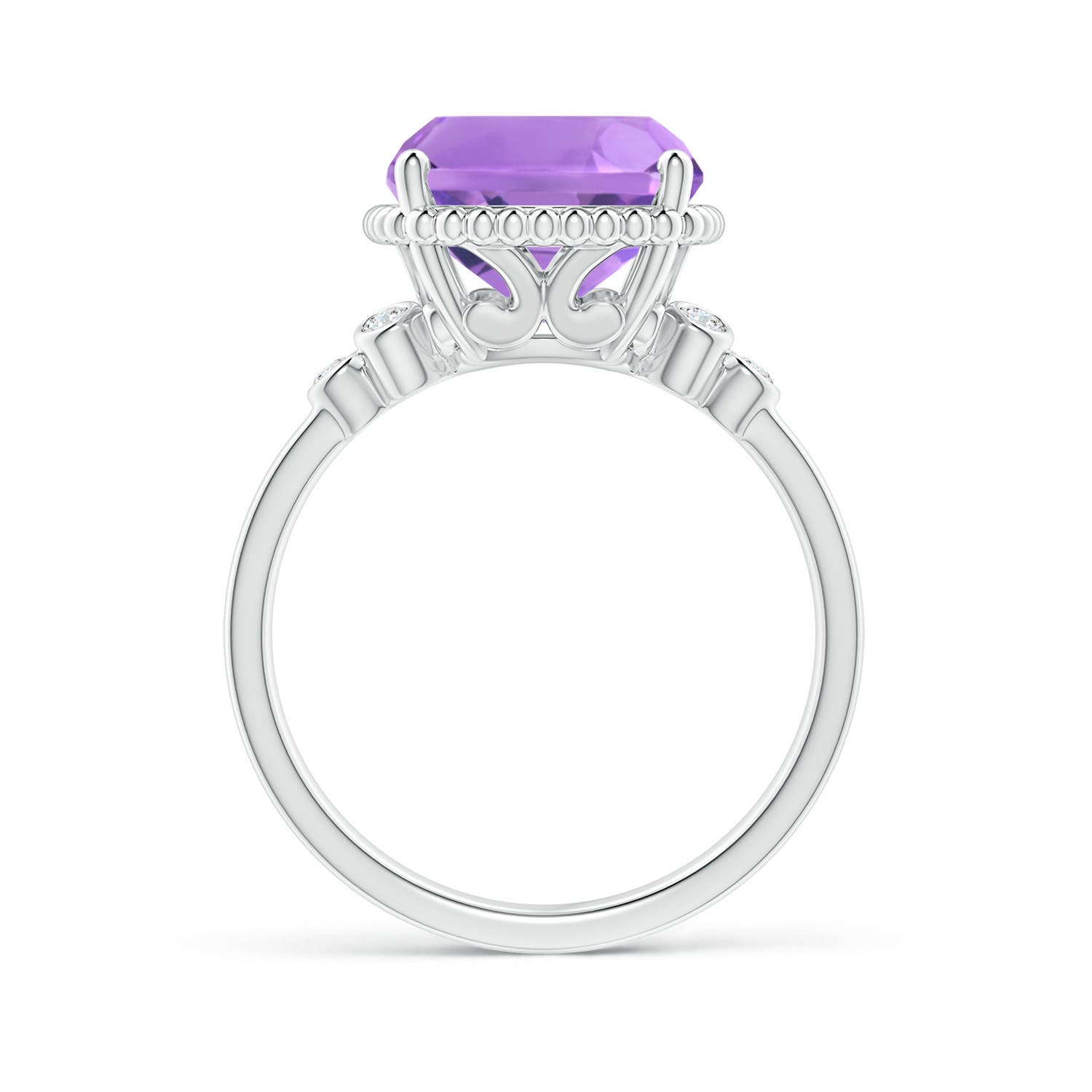 A - Amethyst / 4.71 CT / 14 KT White Gold