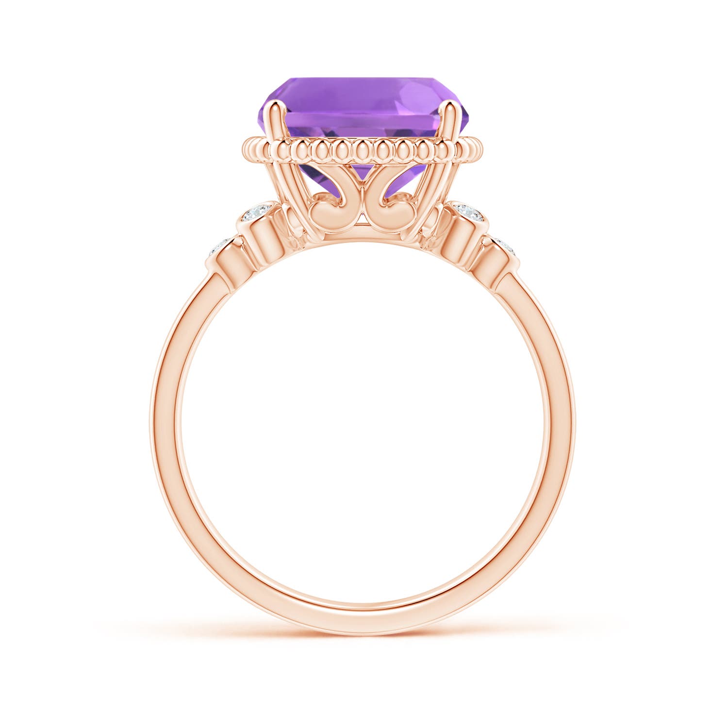 AA - Amethyst / 4.71 CT / 14 KT Rose Gold
