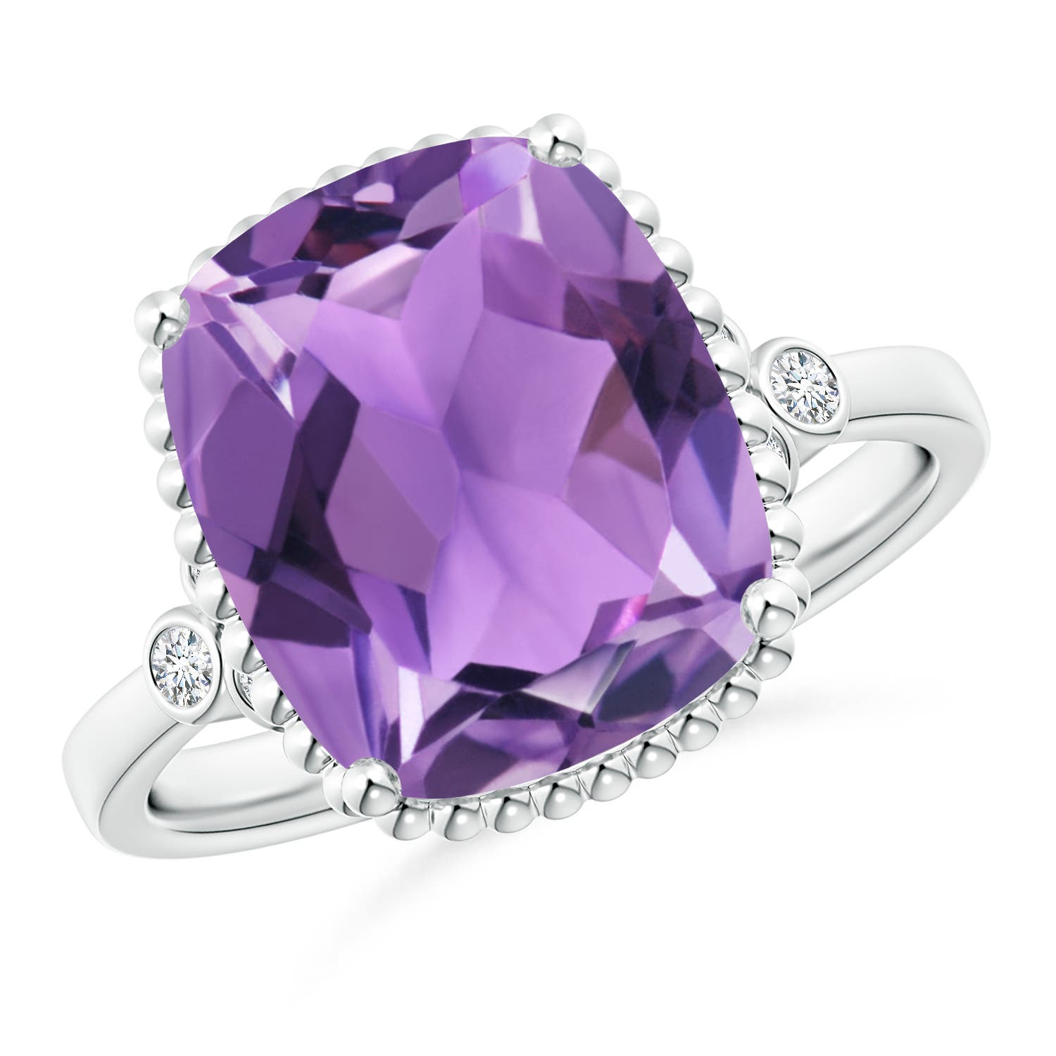 AA - Amethyst / 4.71 CT / 14 KT White Gold