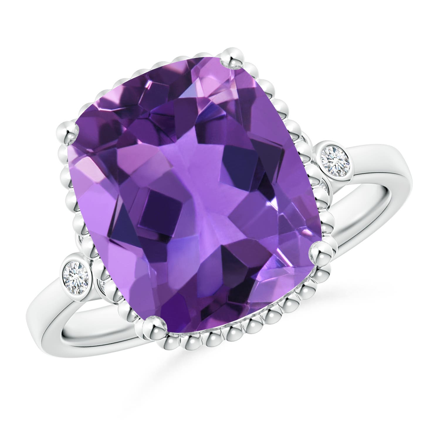 AAA - Amethyst / 4.71 CT / 14 KT White Gold