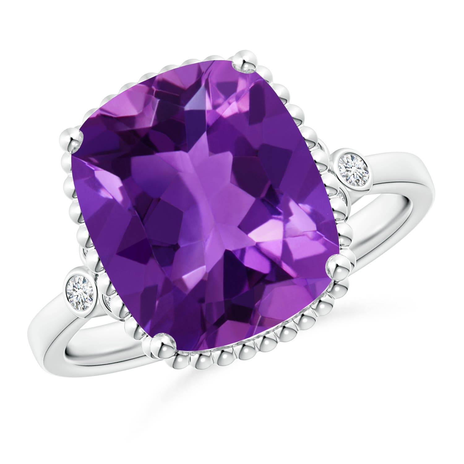 AAAA - Amethyst / 4.71 CT / 14 KT White Gold