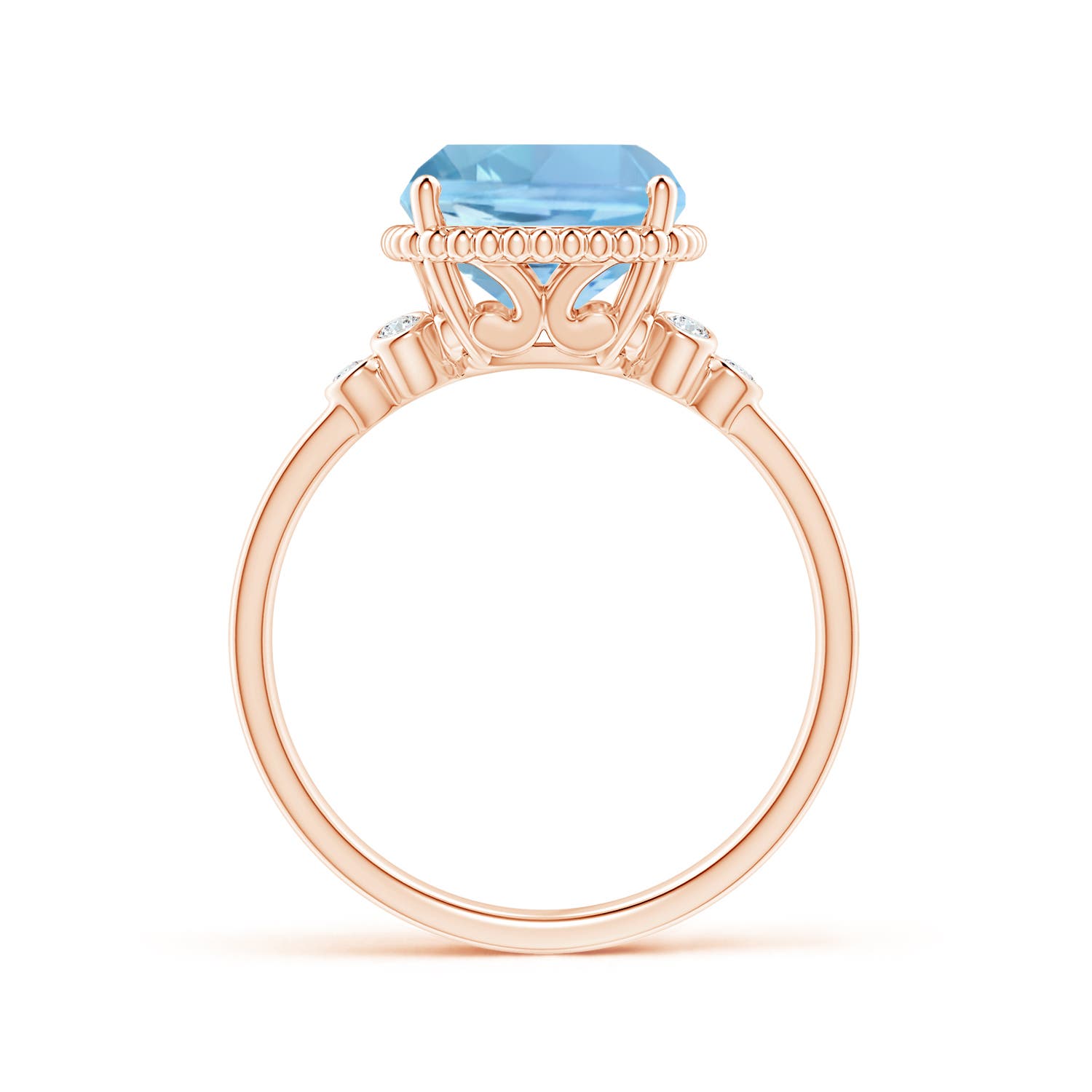 AAAA - Aquamarine / 3.53 CT / 14 KT Rose Gold