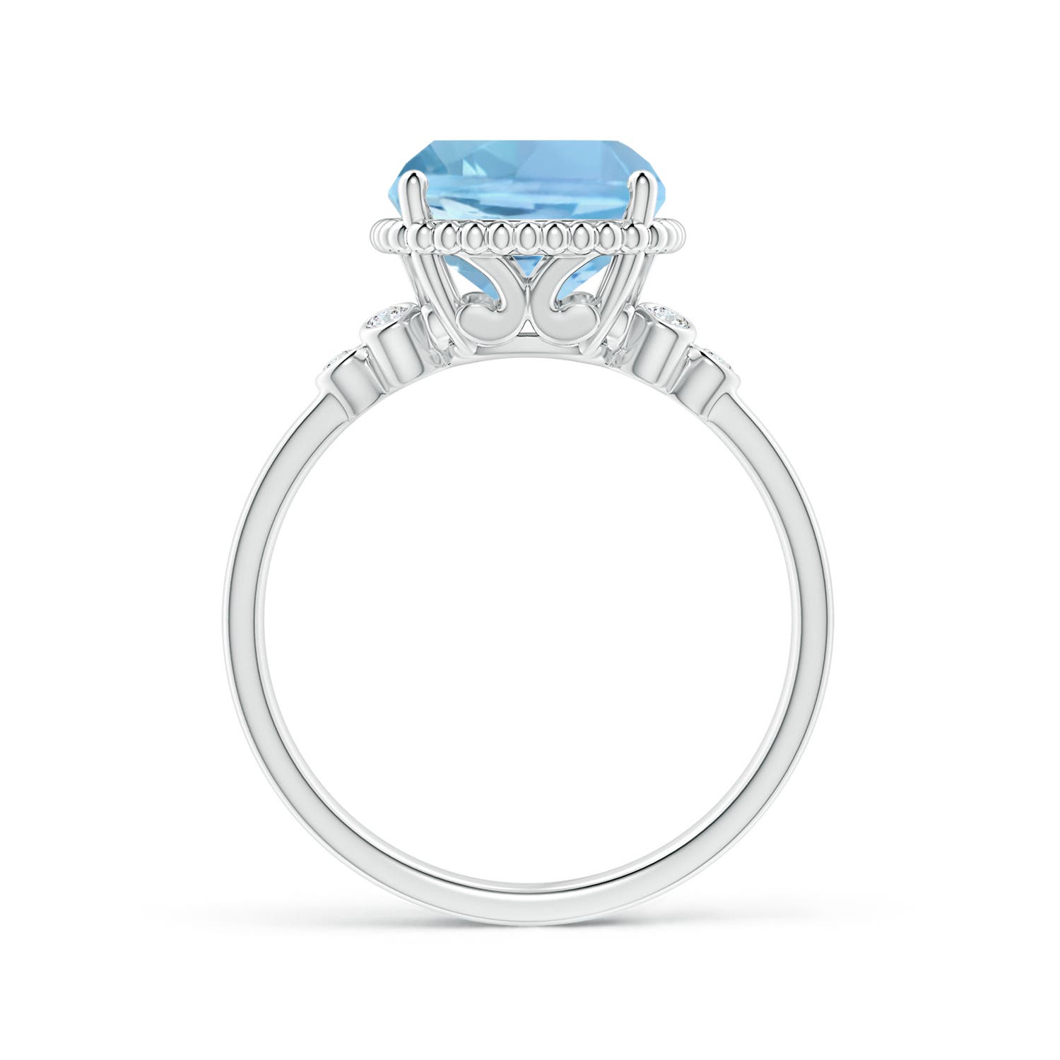 AAAA - Aquamarine / 3.53 CT / 14 KT White Gold