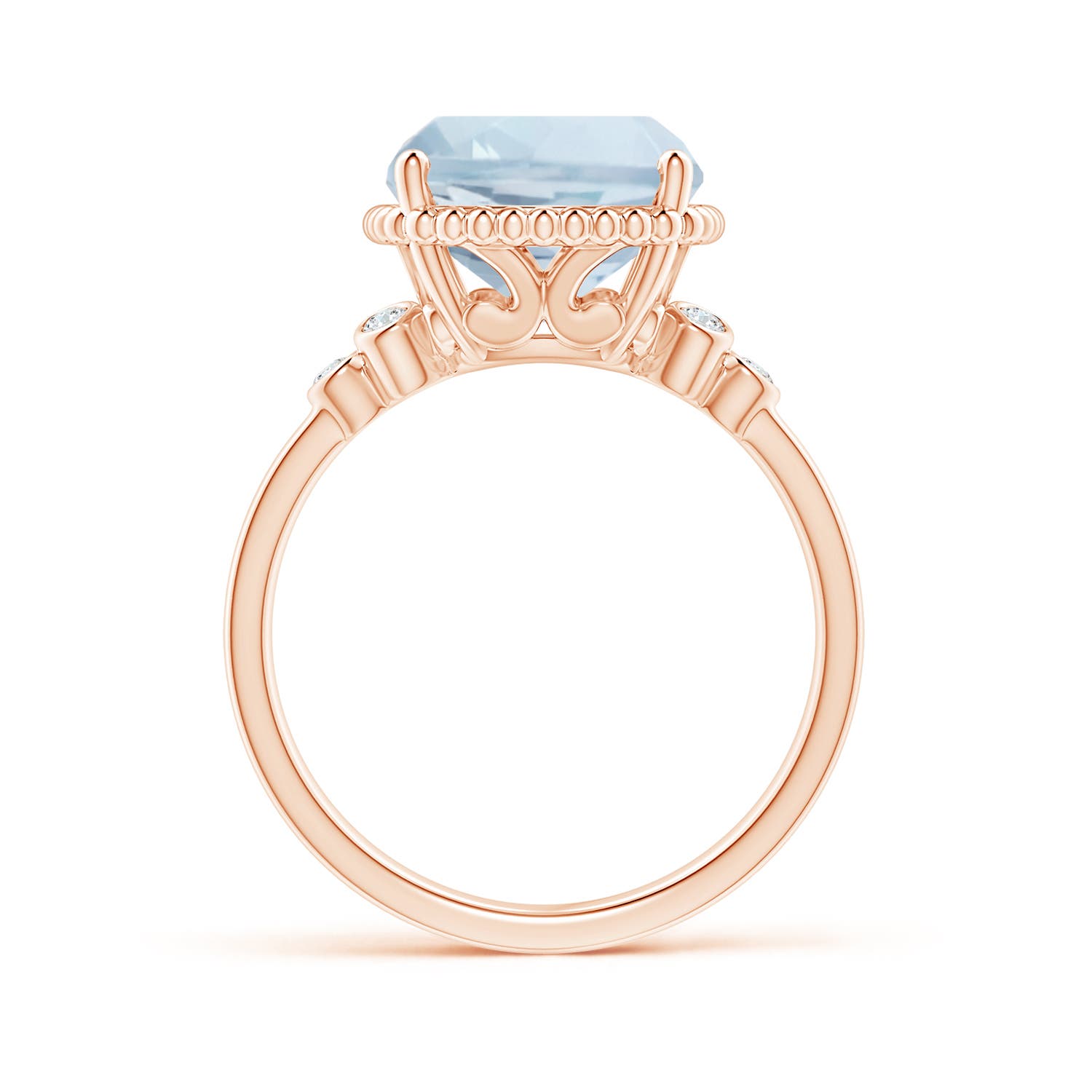 A - Aquamarine / 4.11 CT / 14 KT Rose Gold