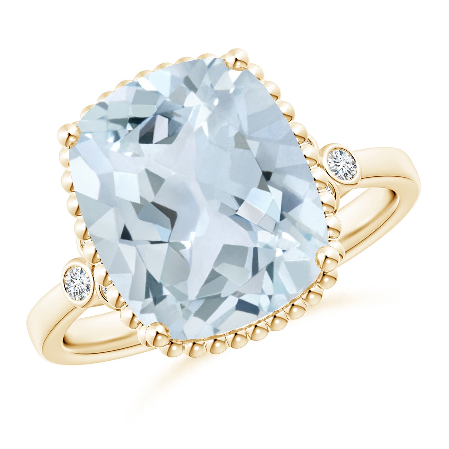 A - Aquamarine / 4.11 CT / 14 KT Yellow Gold