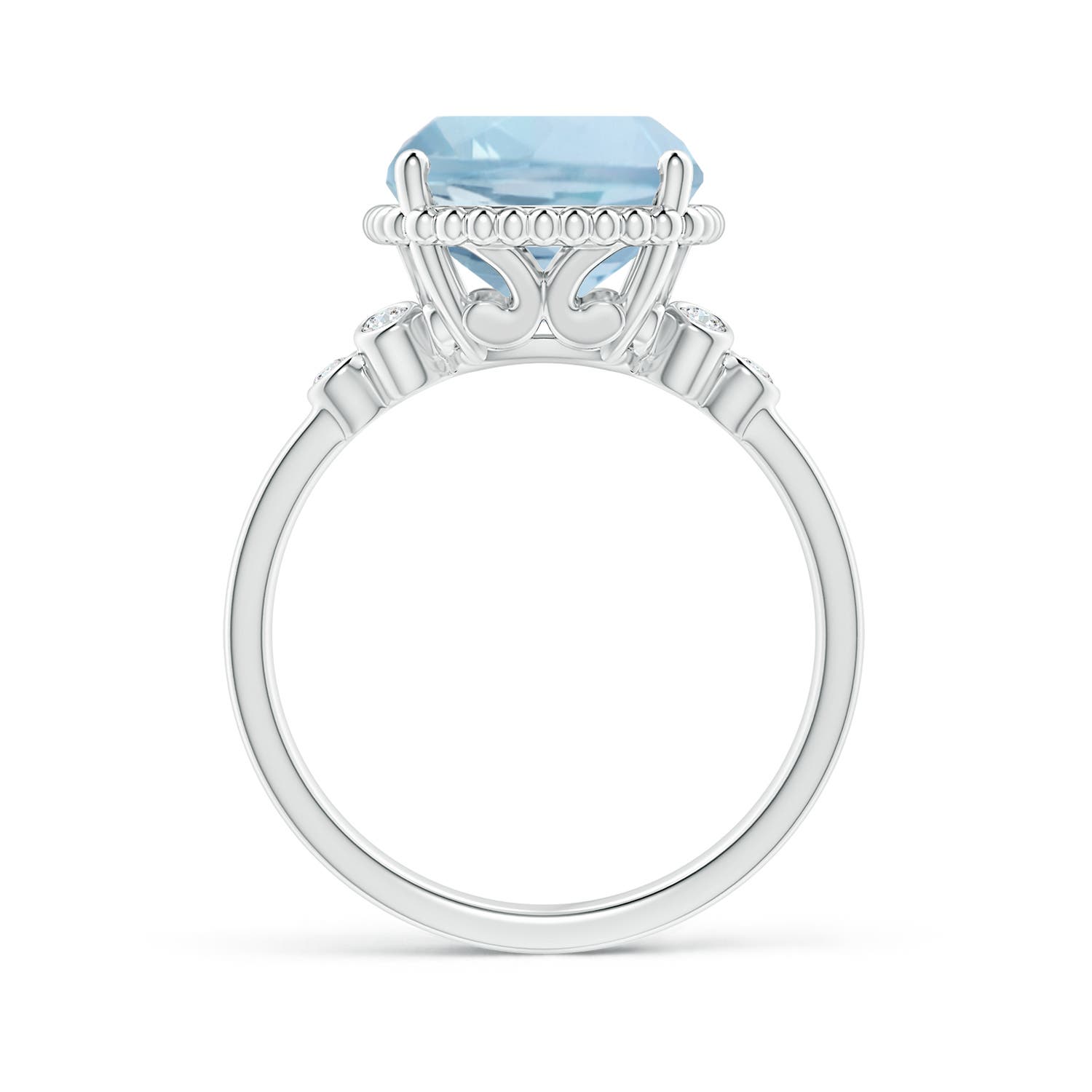 AA - Aquamarine / 4.11 CT / 14 KT White Gold