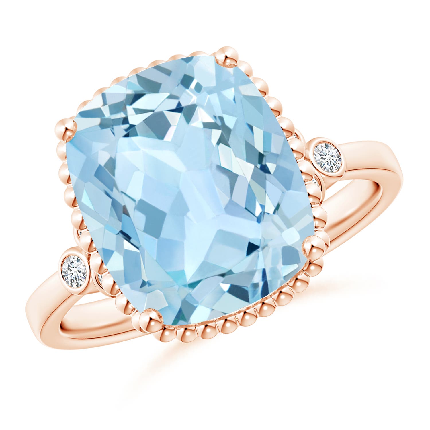 AAA - Aquamarine / 4.11 CT / 14 KT Rose Gold