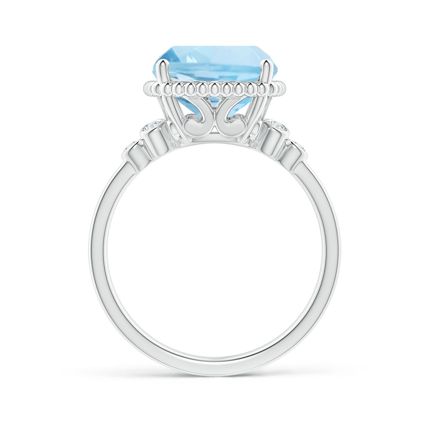 AAA - Aquamarine / 4.11 CT / 14 KT White Gold