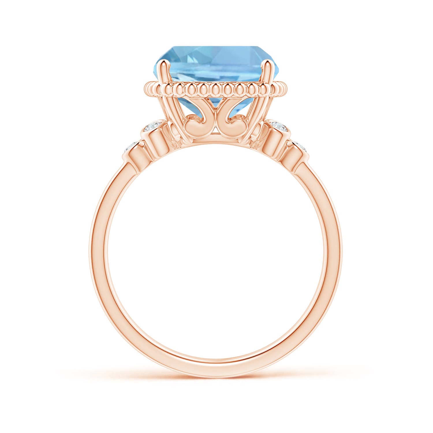 AAAA - Aquamarine / 4.11 CT / 14 KT Rose Gold