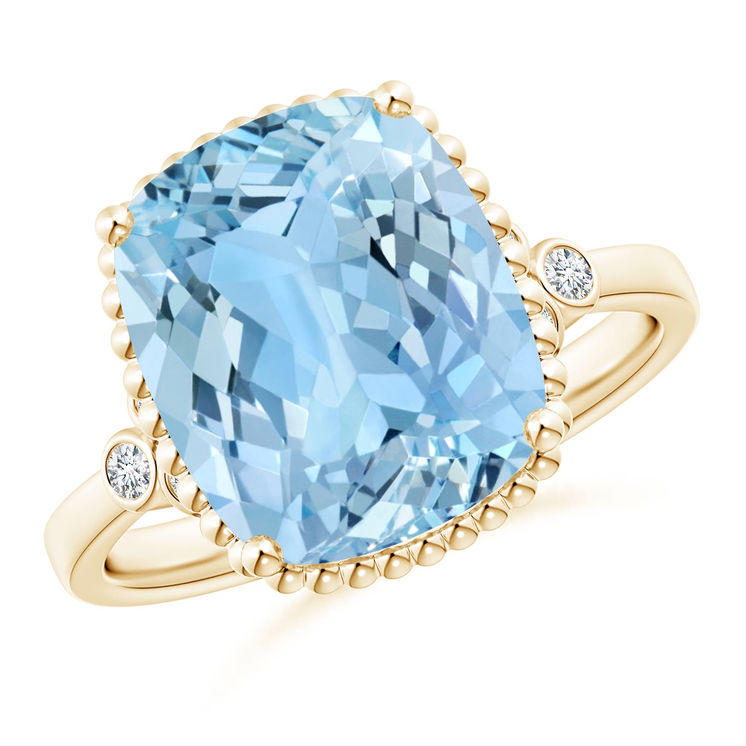 AAAA - Aquamarine / 4.11 CT / 14 KT Yellow Gold