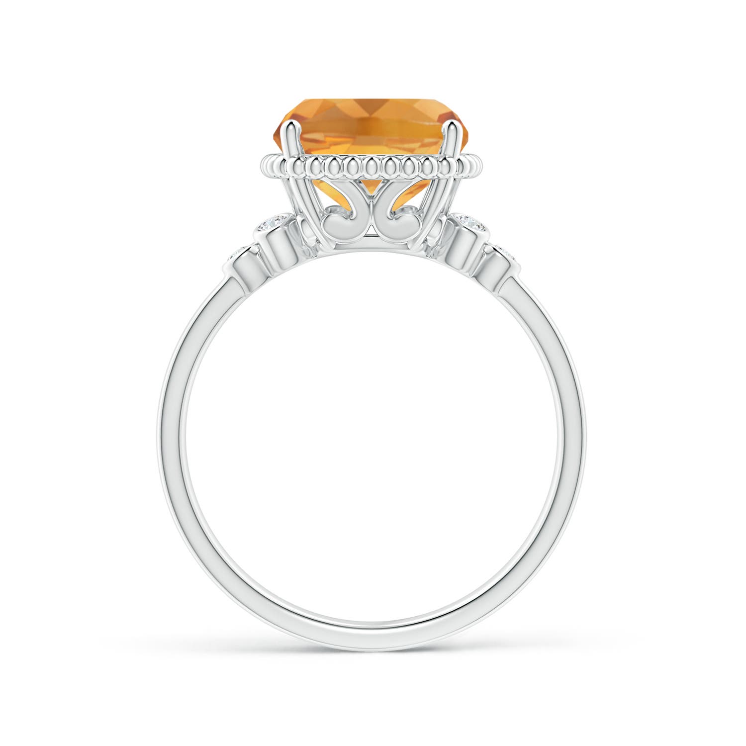 A - Citrine / 3.78 CT / 14 KT White Gold