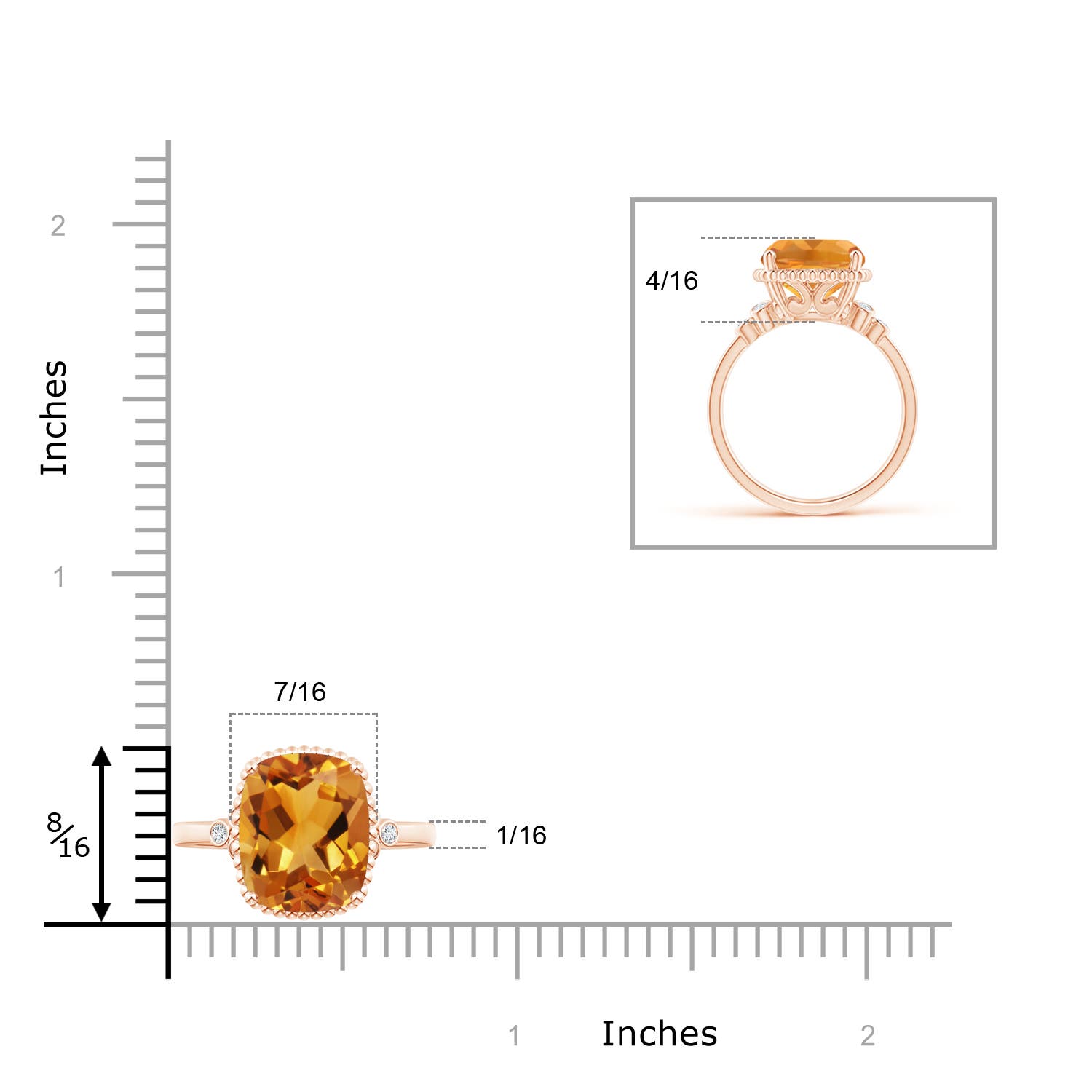 AA - Citrine / 3.78 CT / 14 KT Rose Gold