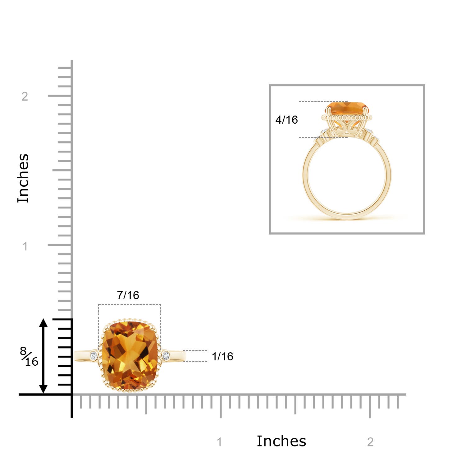 AA - Citrine / 3.78 CT / 14 KT Yellow Gold