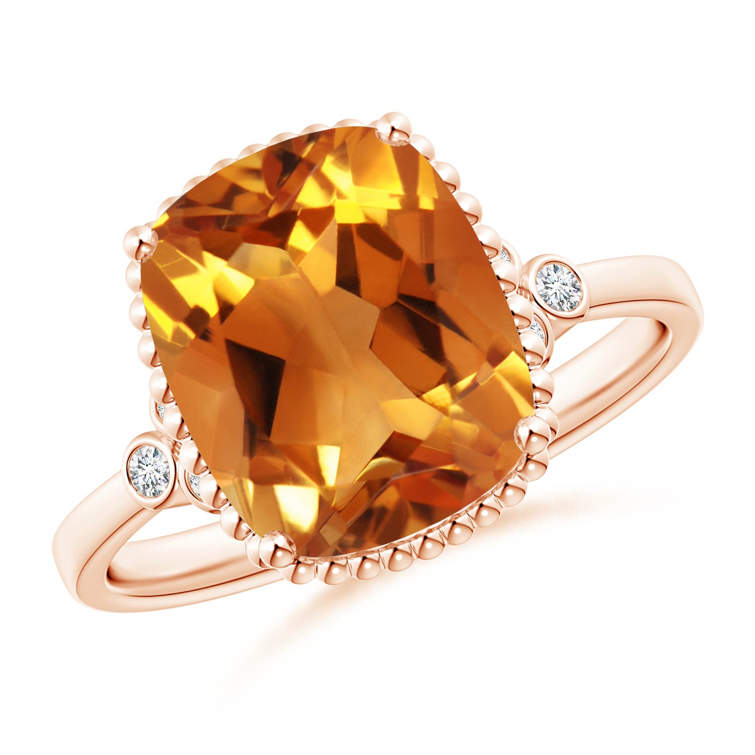 AAA - Citrine / 3.78 CT / 14 KT Rose Gold