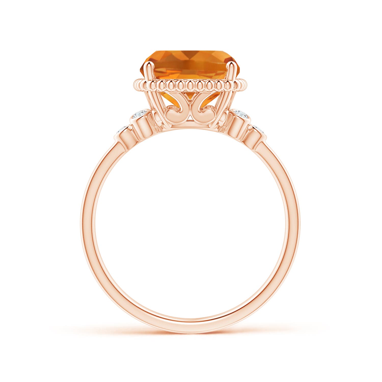 AAA - Citrine / 3.78 CT / 14 KT Rose Gold