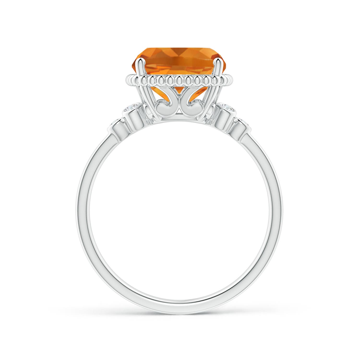 AAA - Citrine / 3.78 CT / 14 KT White Gold