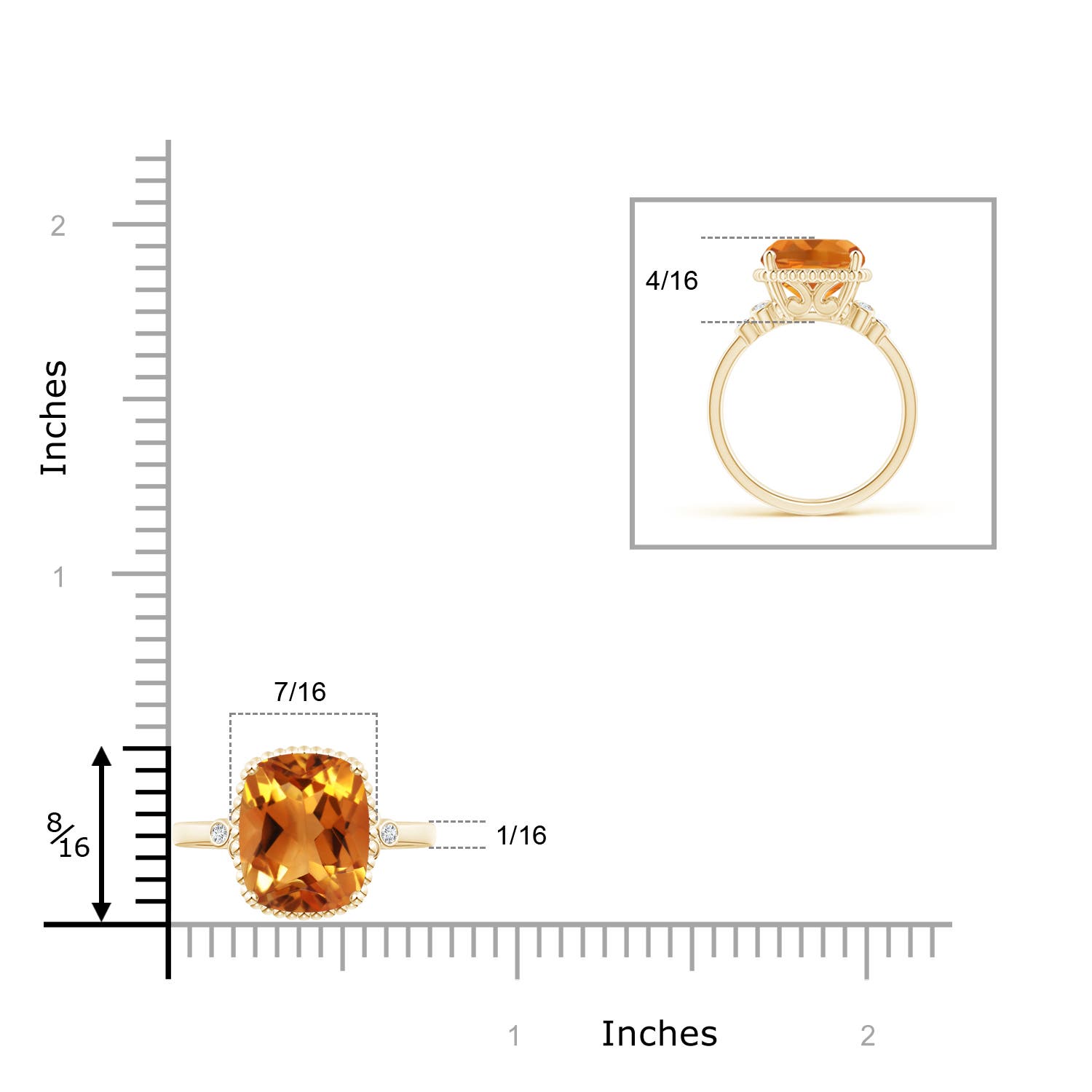 AAA - Citrine / 3.78 CT / 14 KT Yellow Gold