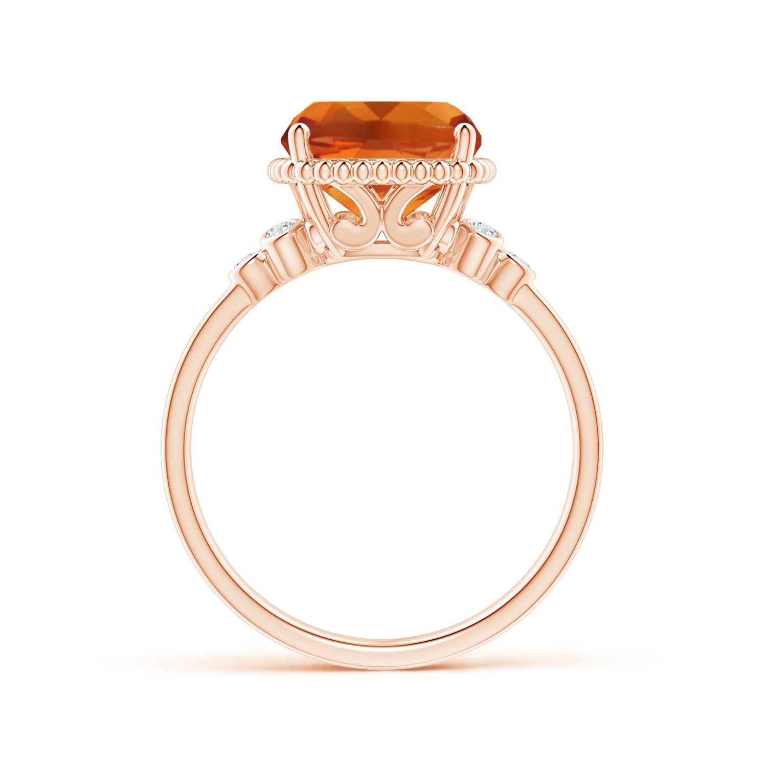 AAAA - Citrine / 3.78 CT / 14 KT Rose Gold