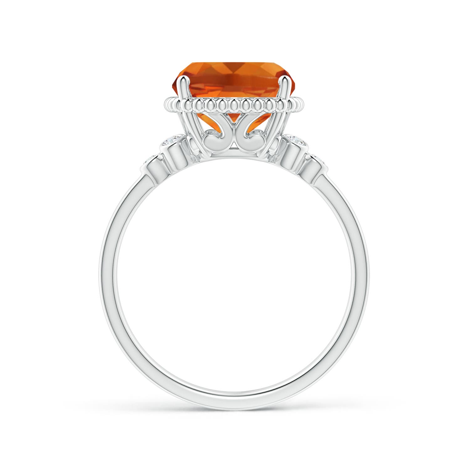 AAAA - Citrine / 3.78 CT / 14 KT White Gold