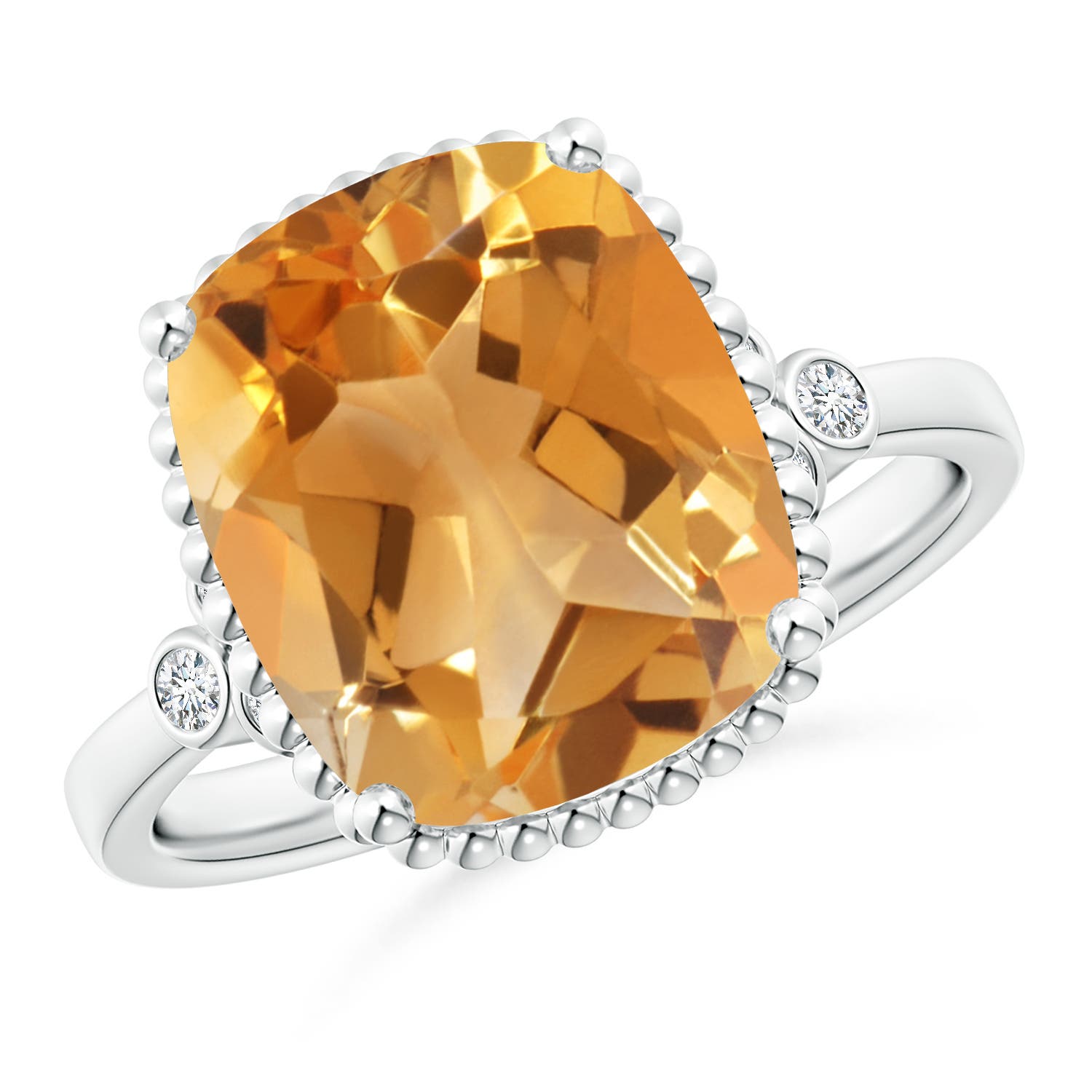 A - Citrine / 4.81 CT / 14 KT White Gold