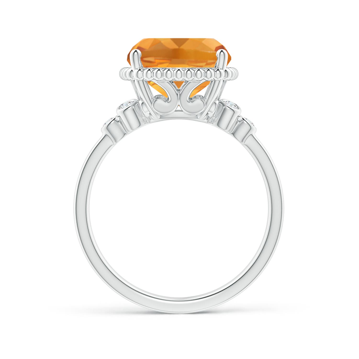 AA - Citrine / 4.81 CT / 14 KT White Gold