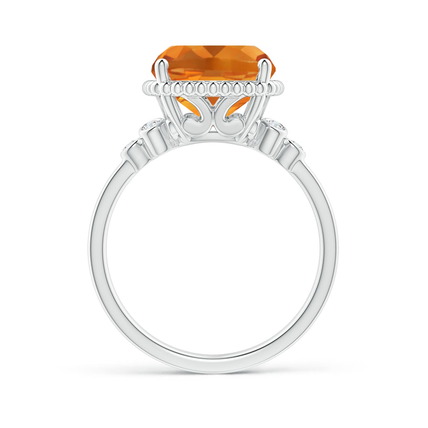 AAA - Citrine / 4.81 CT / 14 KT White Gold