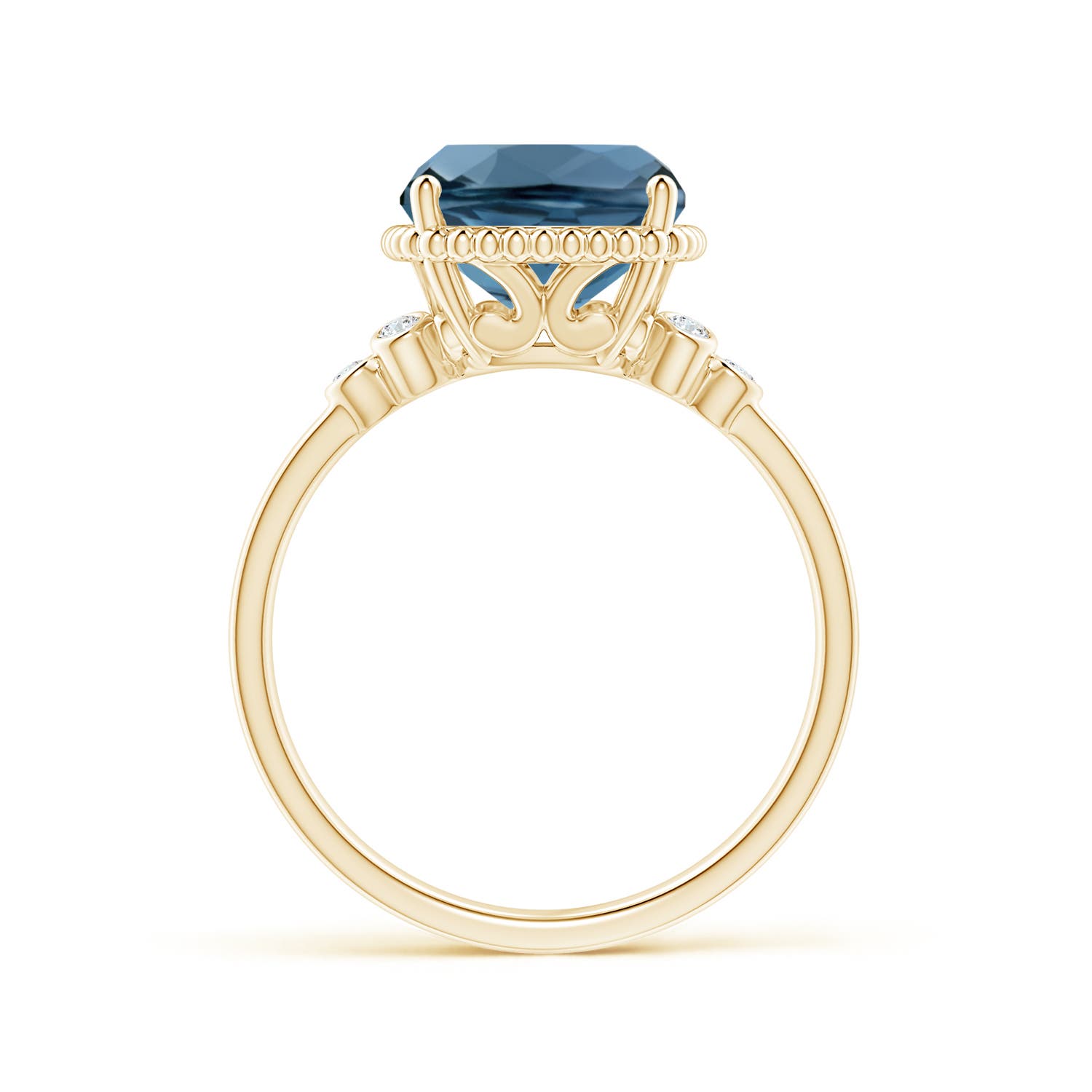 A - London Blue Topaz / 4.58 CT / 14 KT Yellow Gold