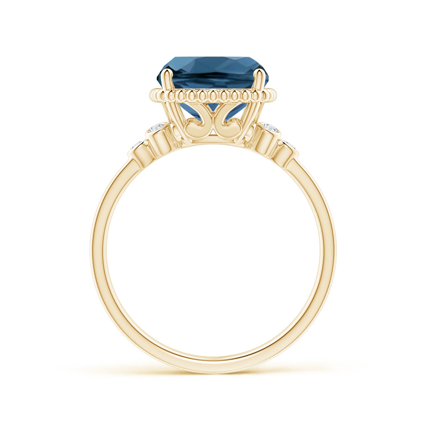 AA - London Blue Topaz / 4.58 CT / 14 KT Yellow Gold