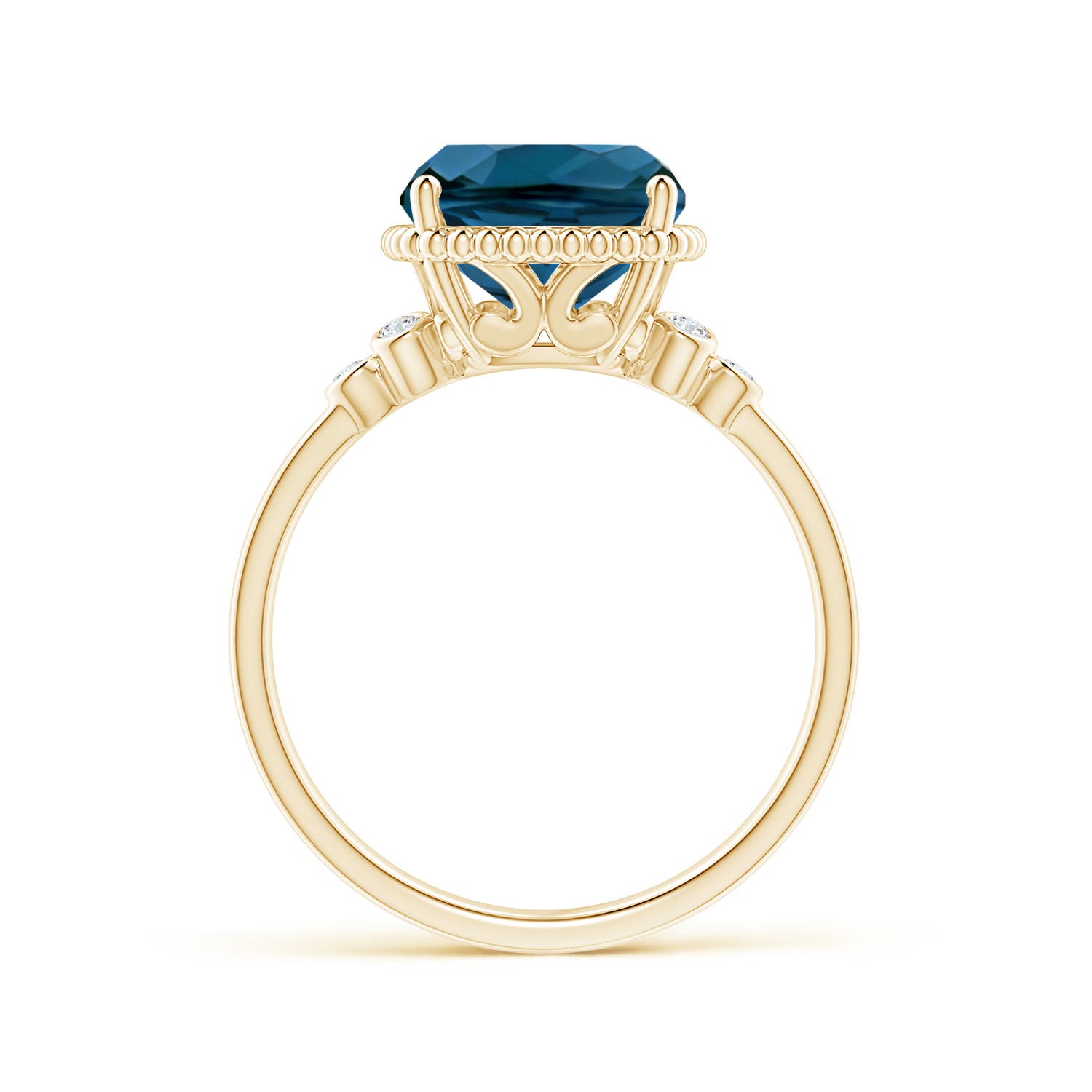 AAAA - London Blue Topaz / 4.58 CT / 14 KT Yellow Gold