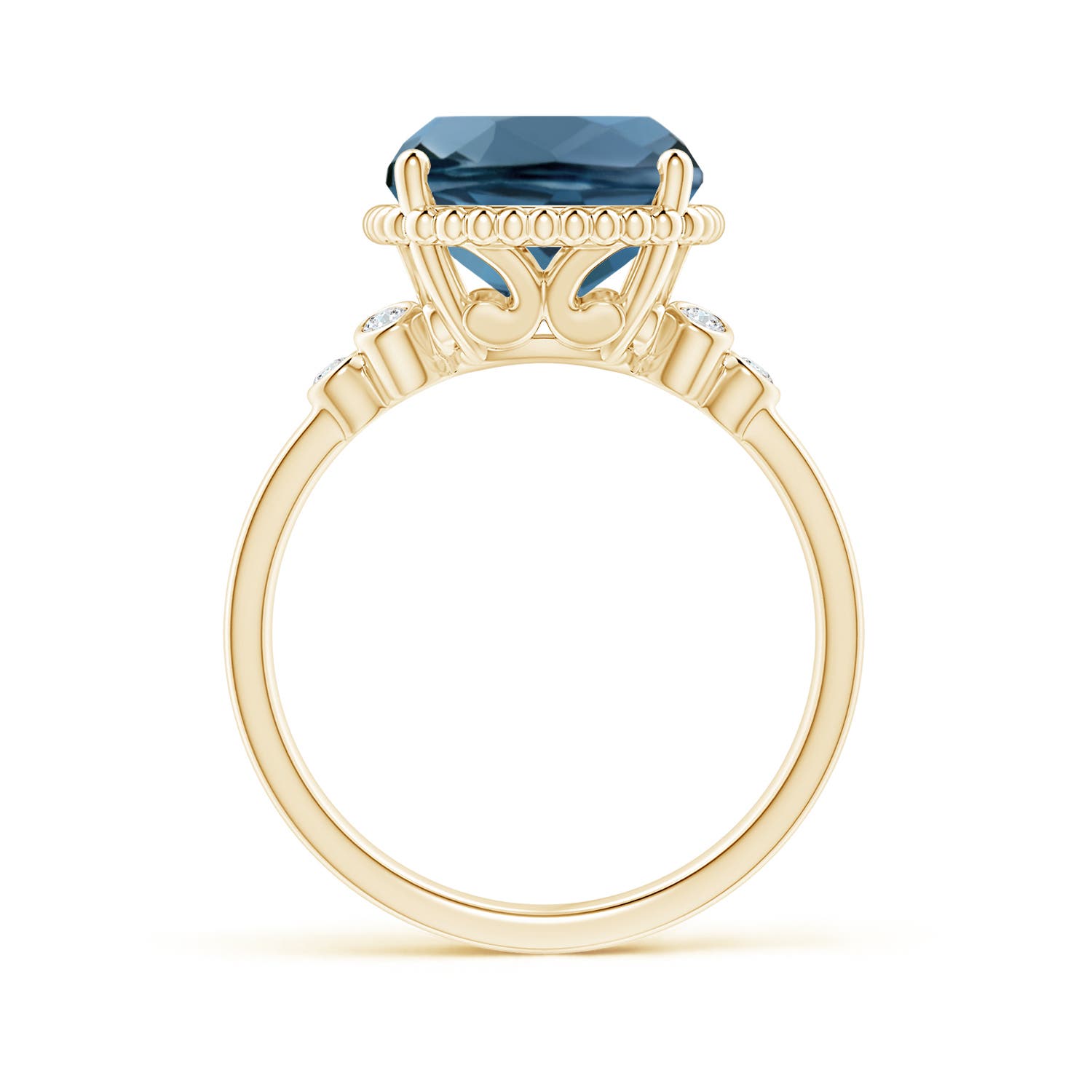 A - London Blue Topaz / 5.91 CT / 14 KT Yellow Gold