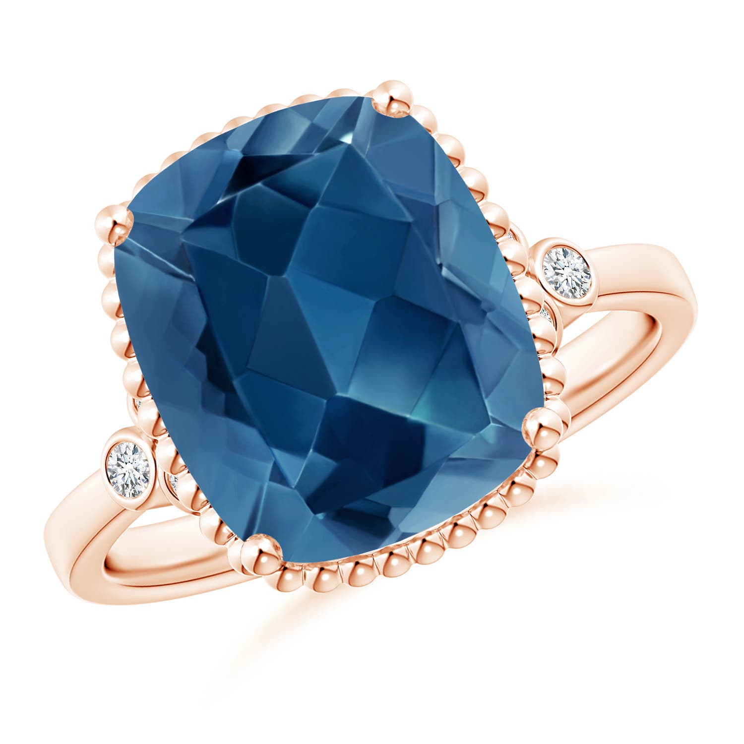 AA - London Blue Topaz / 5.91 CT / 14 KT Rose Gold