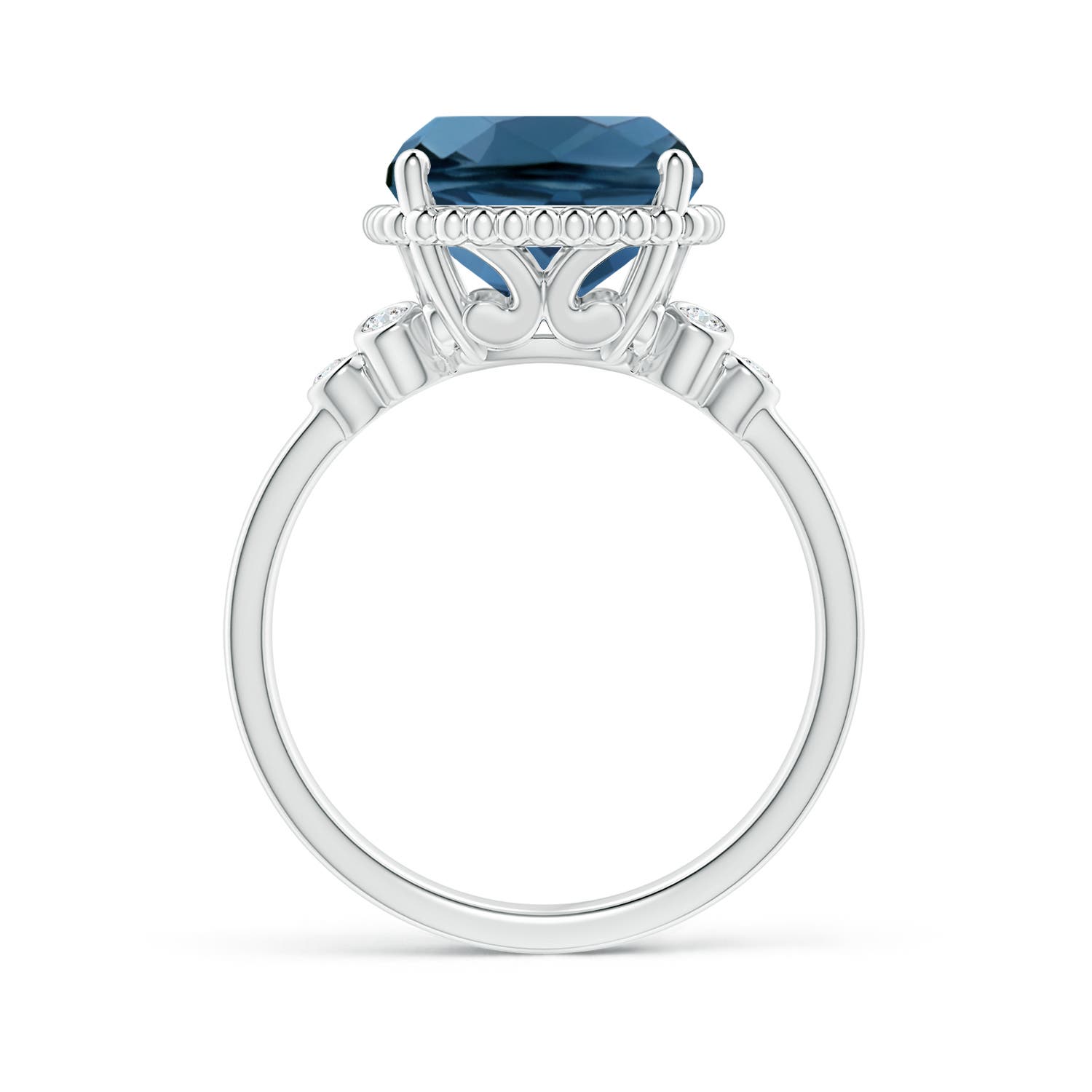 AA - London Blue Topaz / 5.91 CT / 14 KT White Gold