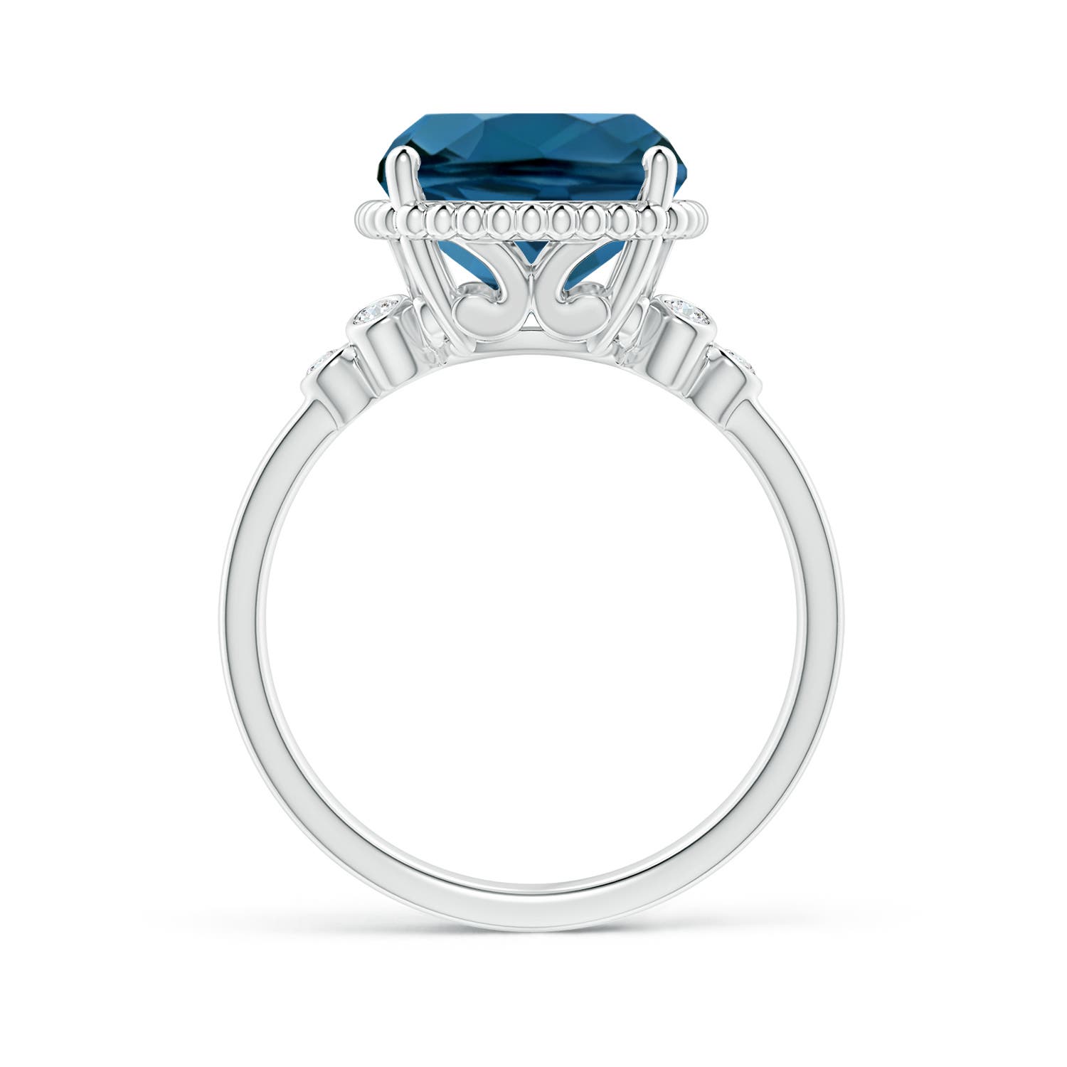 AAA - London Blue Topaz / 5.91 CT / 14 KT White Gold