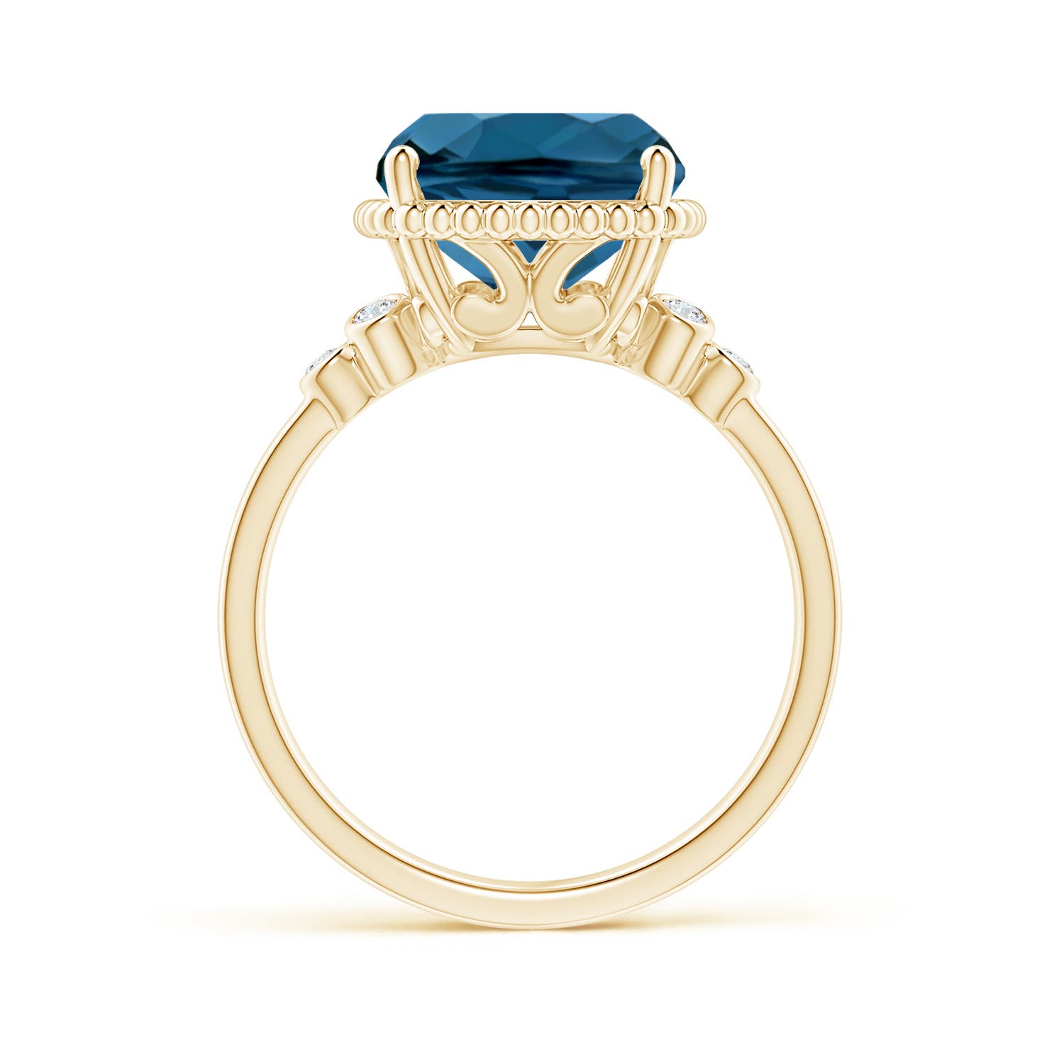 AAA - London Blue Topaz / 5.91 CT / 14 KT Yellow Gold