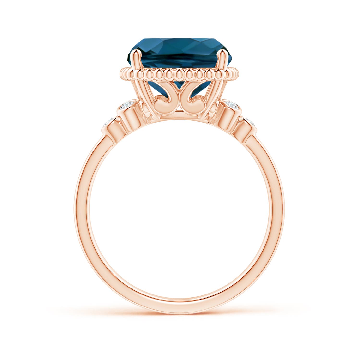 AAAA - London Blue Topaz / 5.91 CT / 14 KT Rose Gold