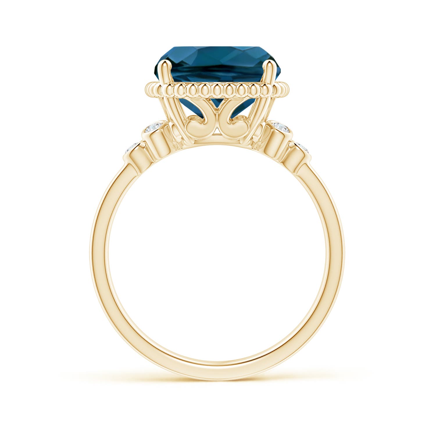 AAAA - London Blue Topaz / 5.91 CT / 14 KT Yellow Gold