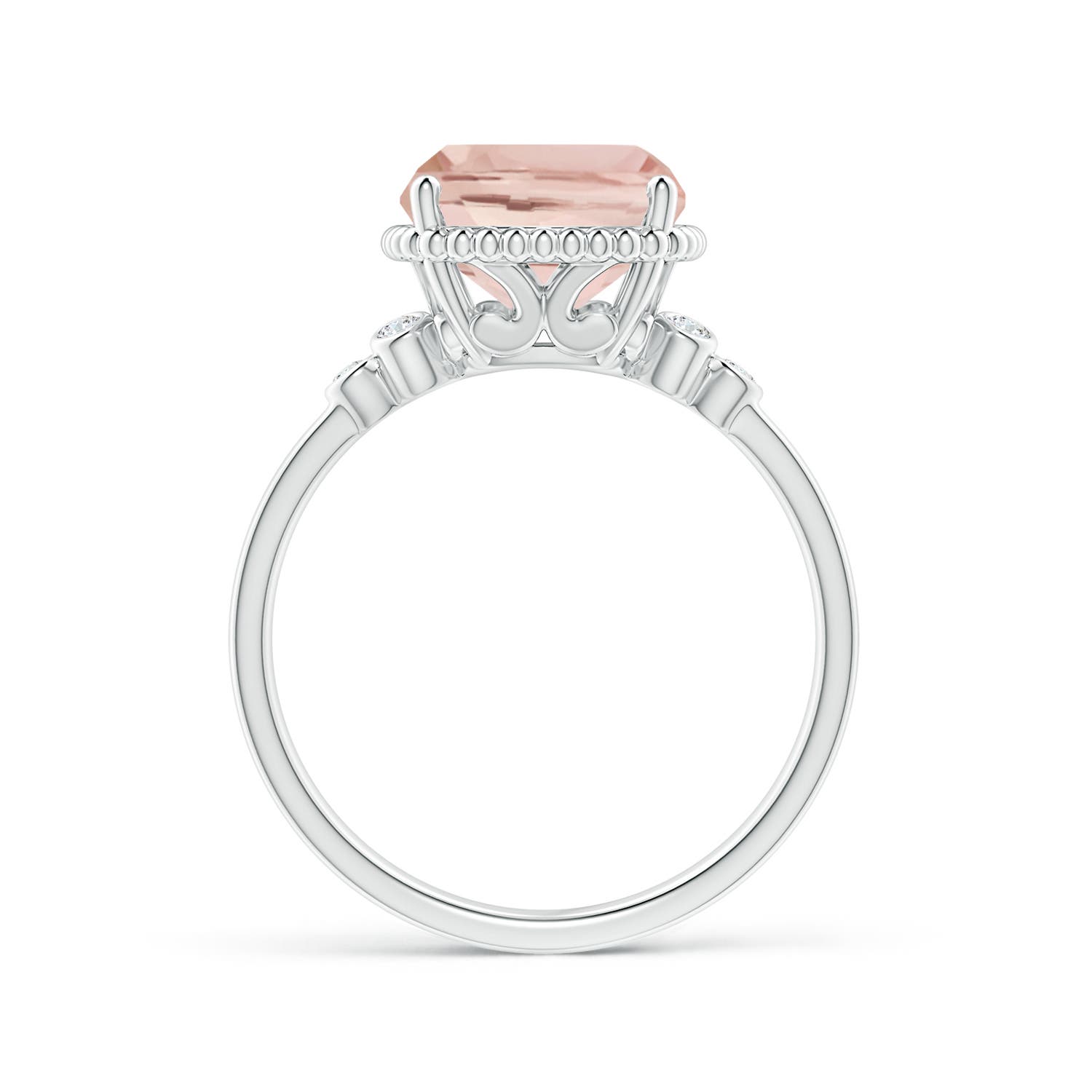 AA - Morganite / 3.98 CT / 14 KT White Gold