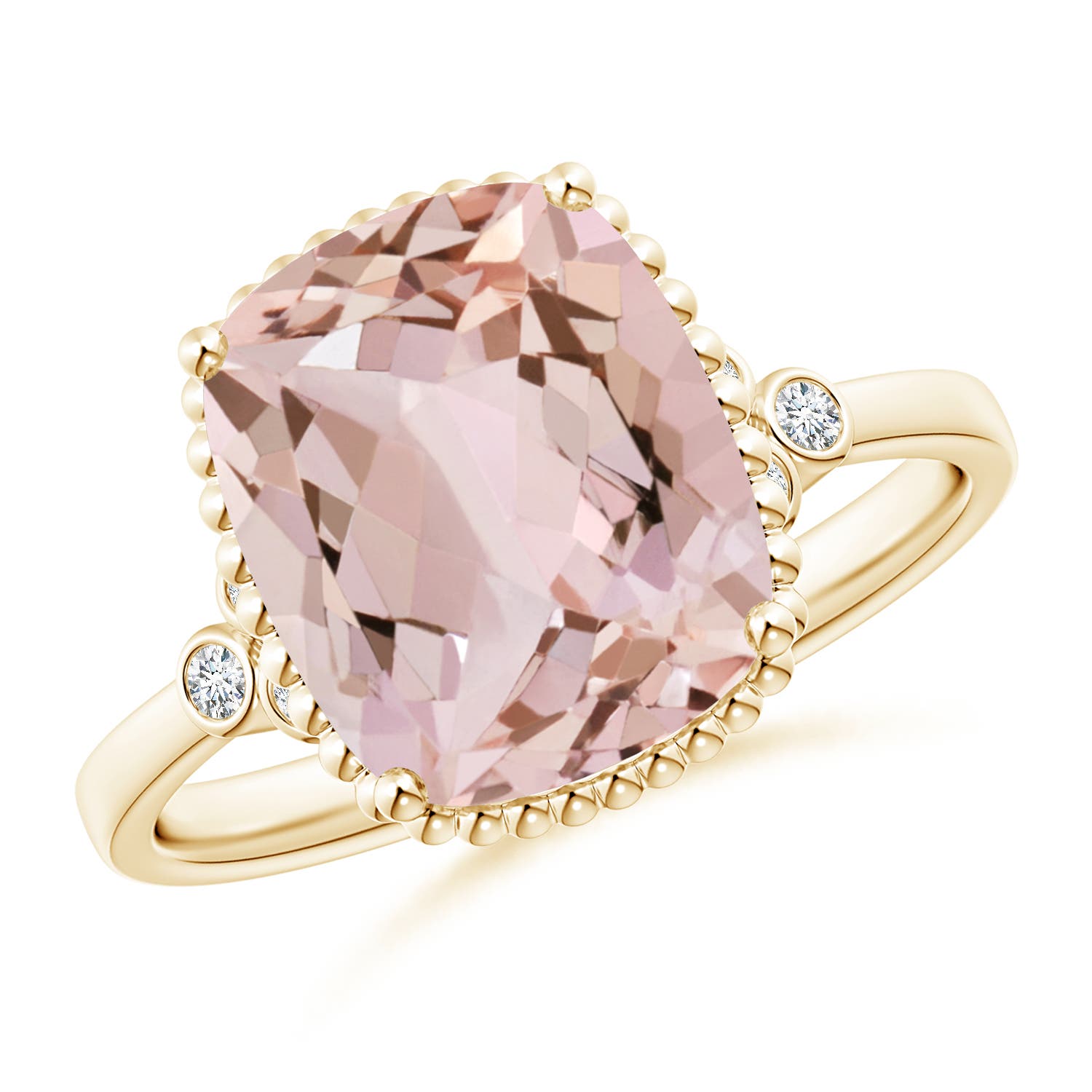 AA - Morganite / 3.98 CT / 14 KT Yellow Gold