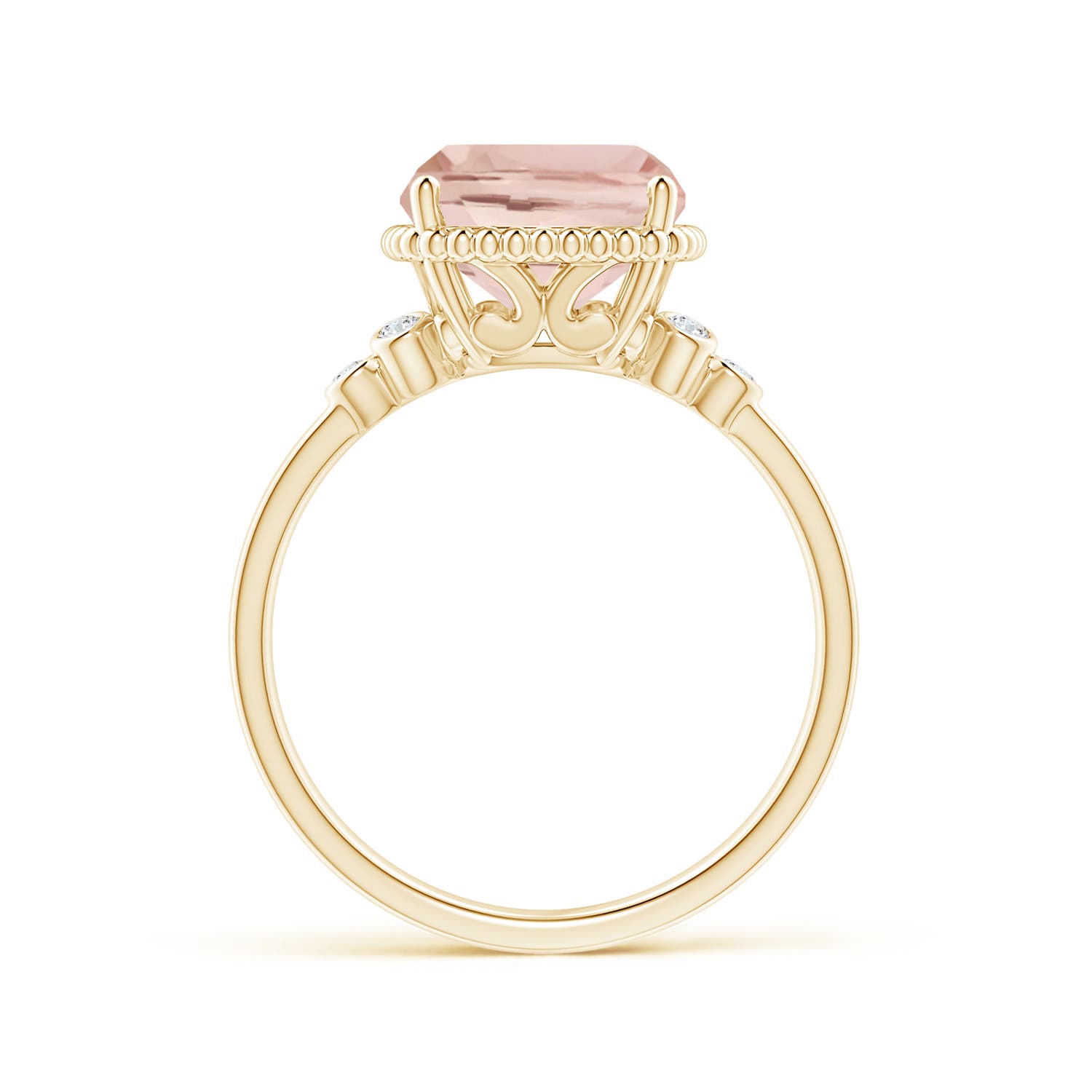 AA - Morganite / 3.98 CT / 14 KT Yellow Gold