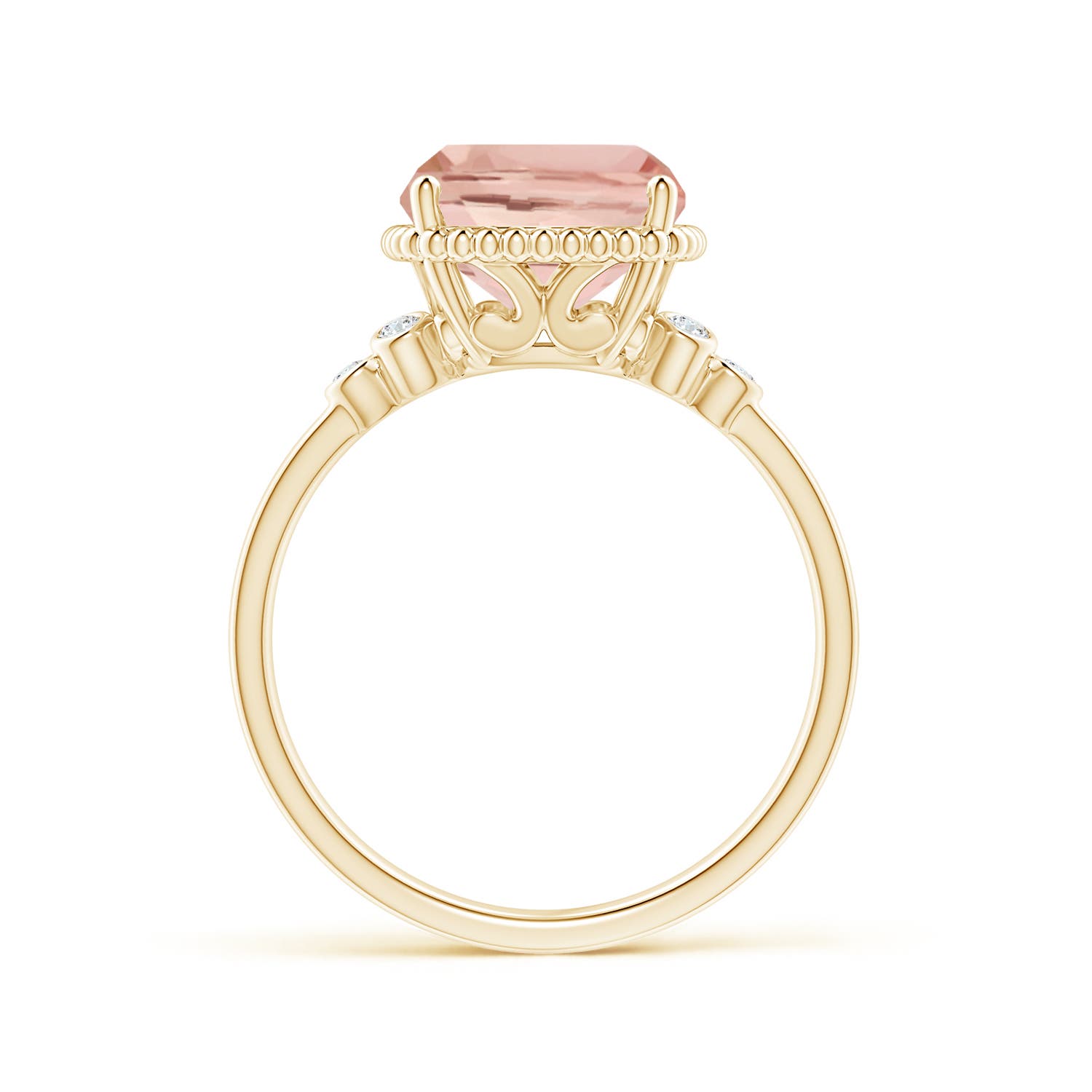 AAA - Morganite / 3.98 CT / 14 KT Yellow Gold