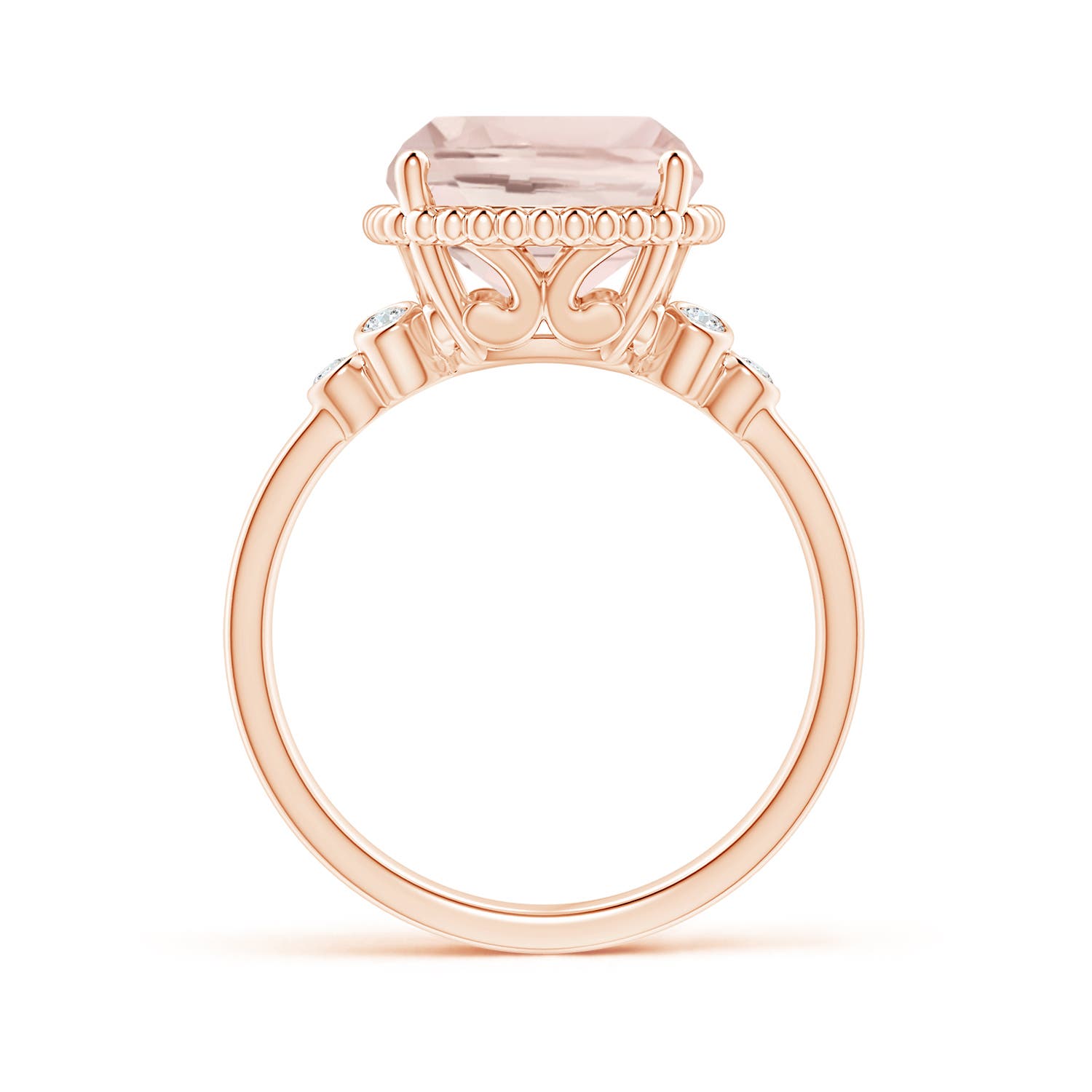 A - Morganite / 4.11 CT / 14 KT Rose Gold