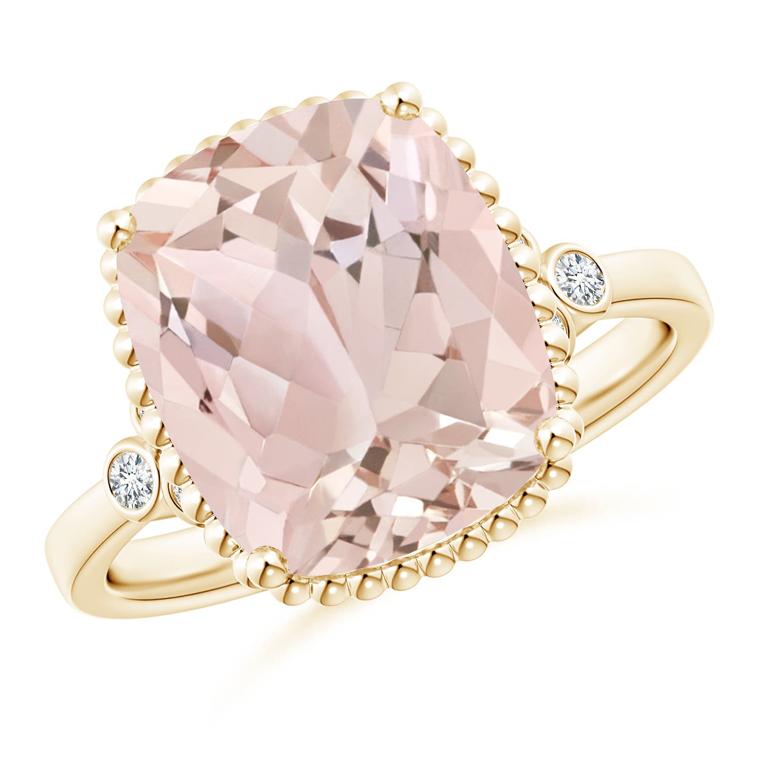 A - Morganite / 4.11 CT / 14 KT Yellow Gold