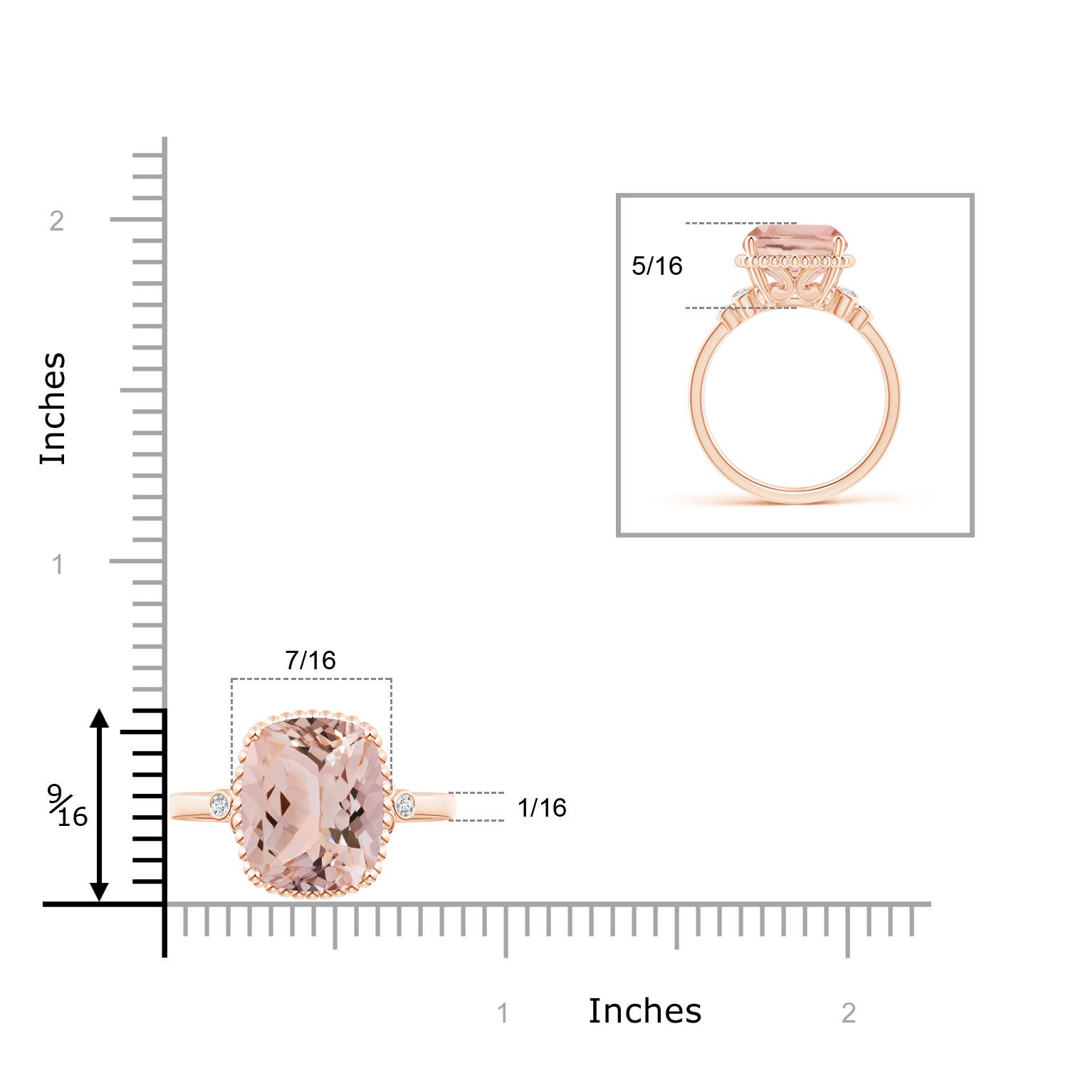 AAA - Morganite / 4.11 CT / 14 KT Rose Gold