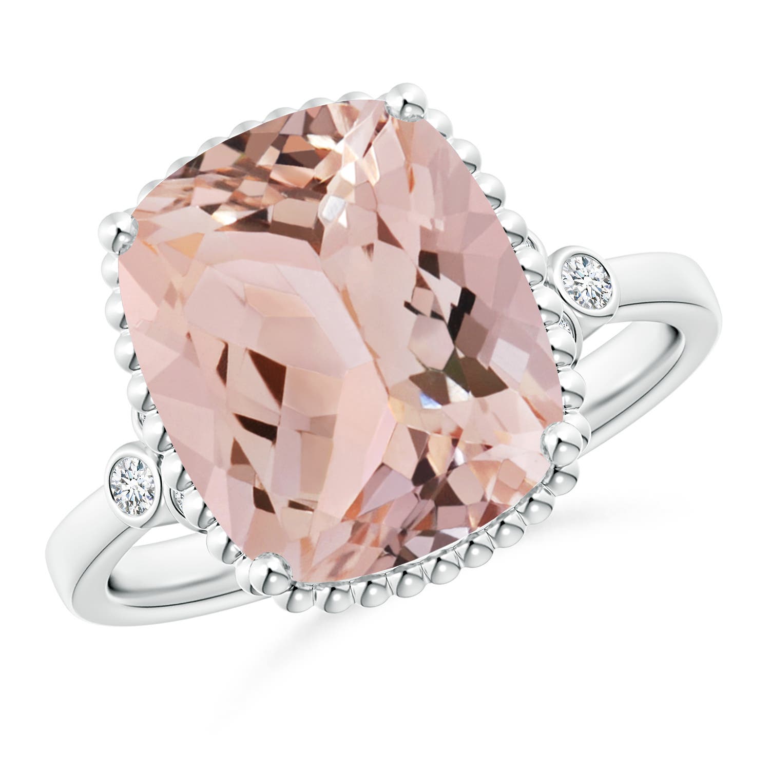 AAA - Morganite / 4.11 CT / 14 KT White Gold